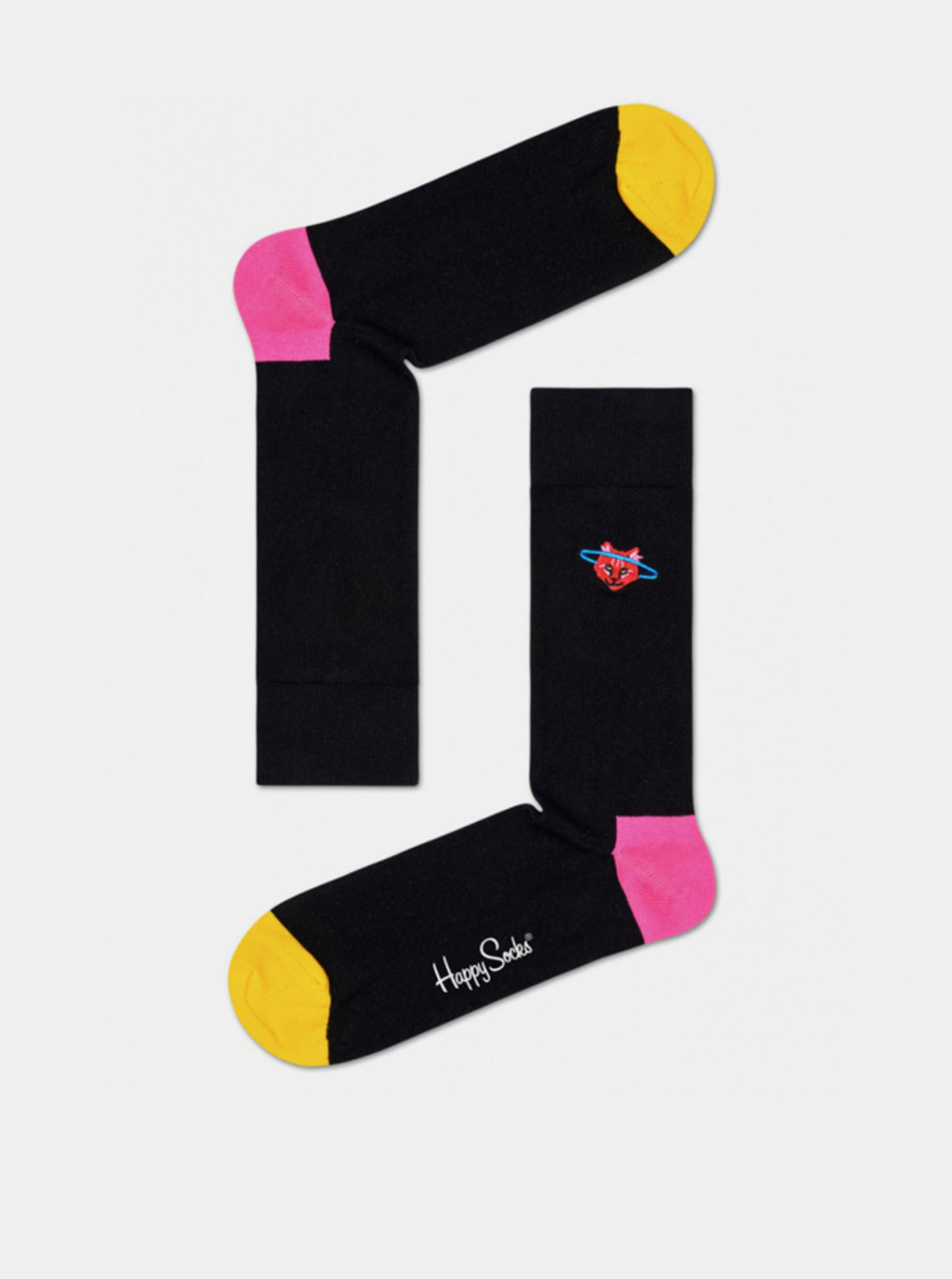 Ponožky Happy Socks Embroidery Space Cat Crew
