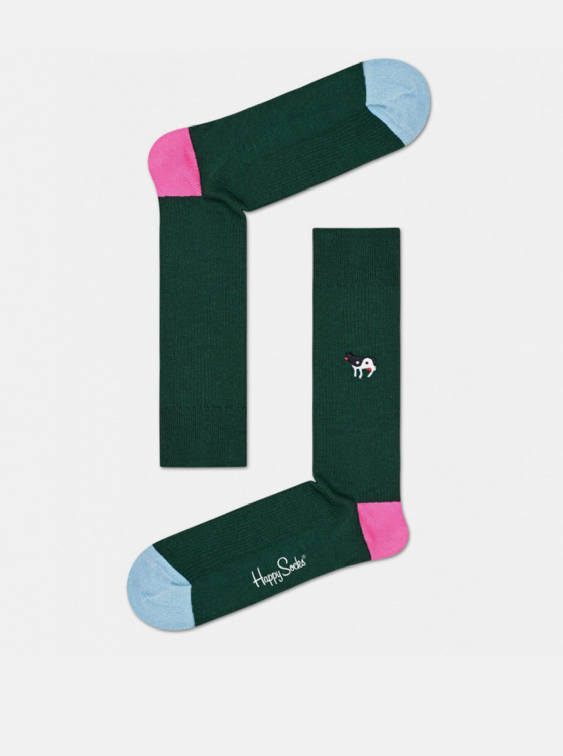 Fotografie Ponožky Happy Socks Ribb Embroidery Yin Yang Cow