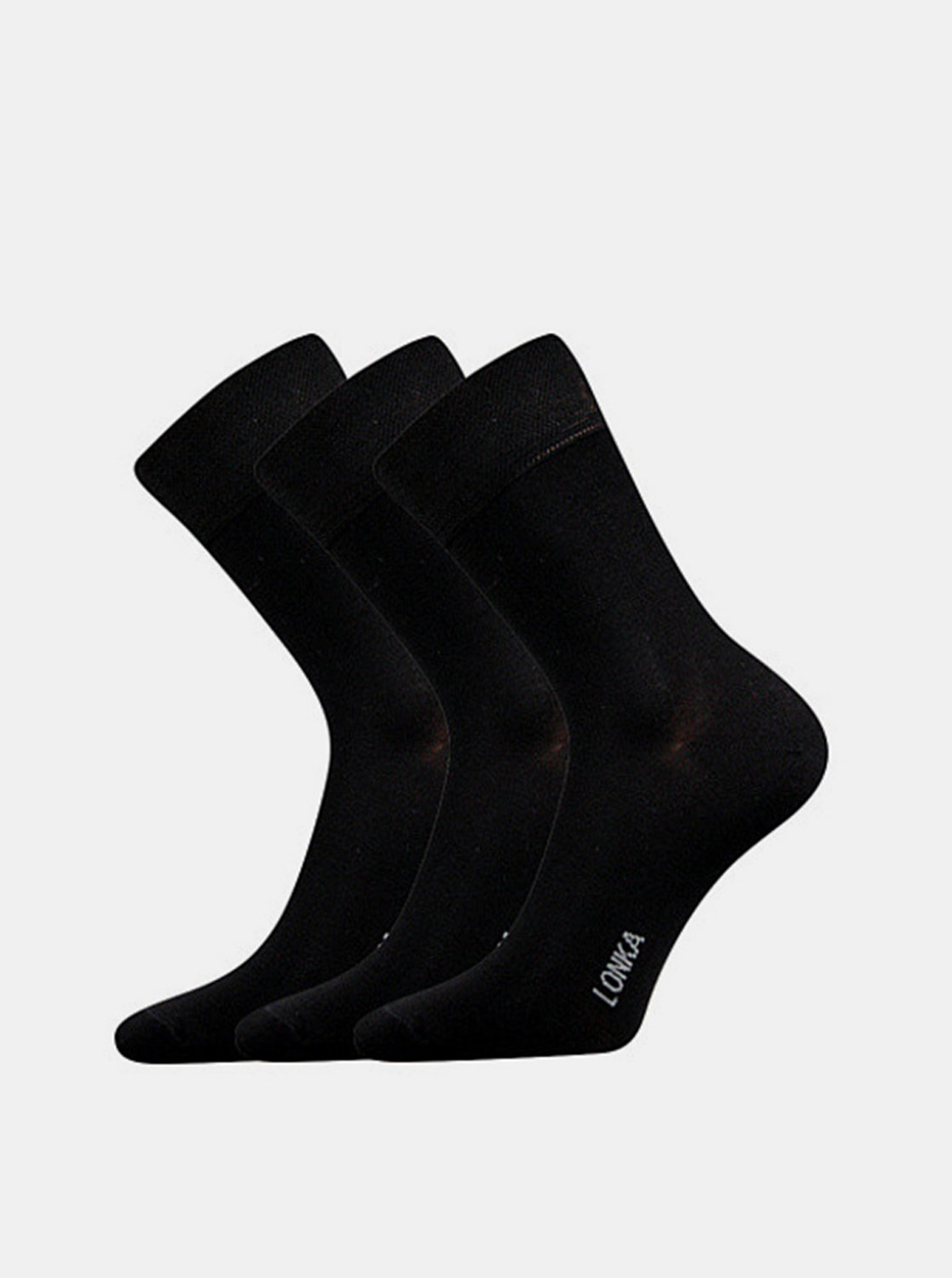 3PACK ponožky Lonka bambusové černé