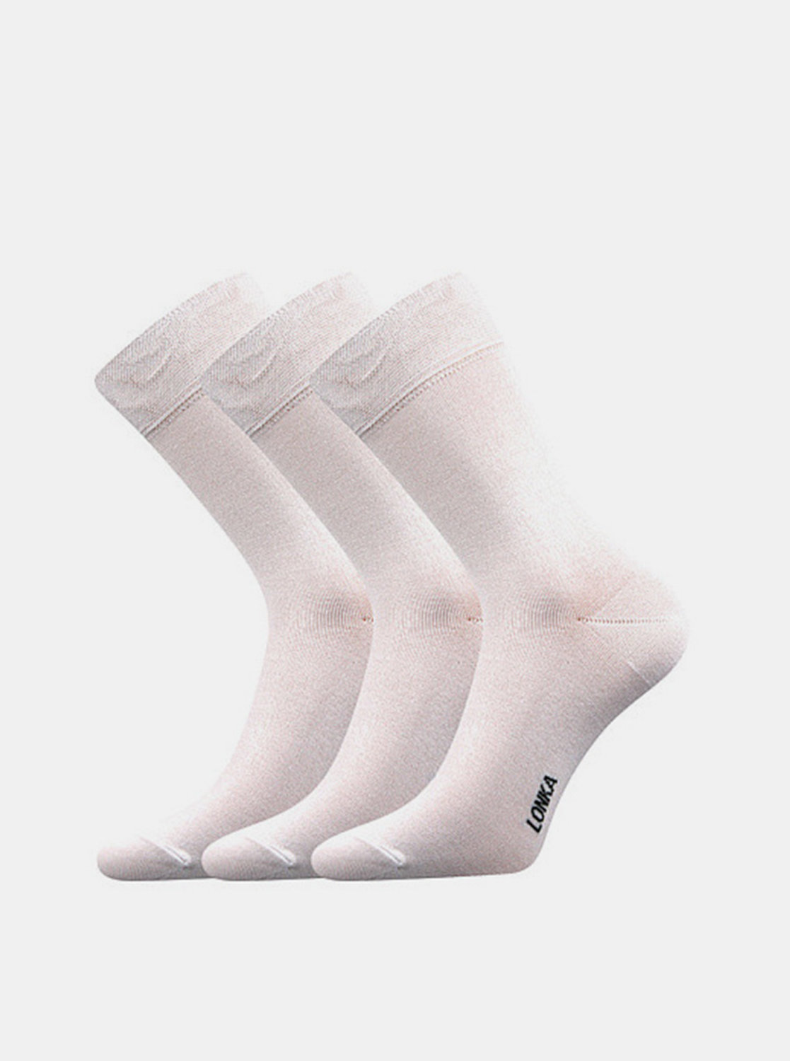 3PACK ponožky Lonka bambusové bílé