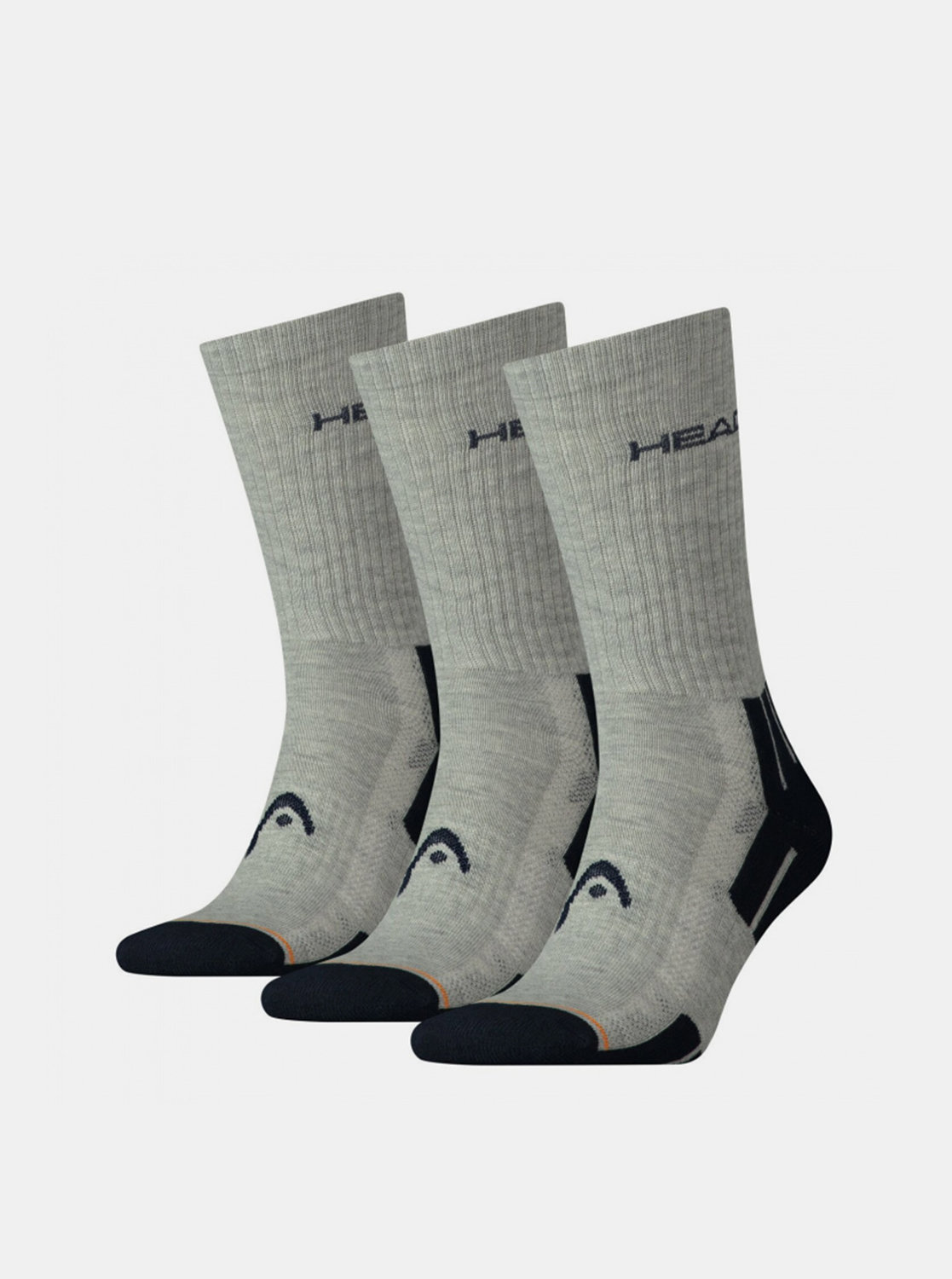 Fotografie 3PACK ponožky HEAD šedé