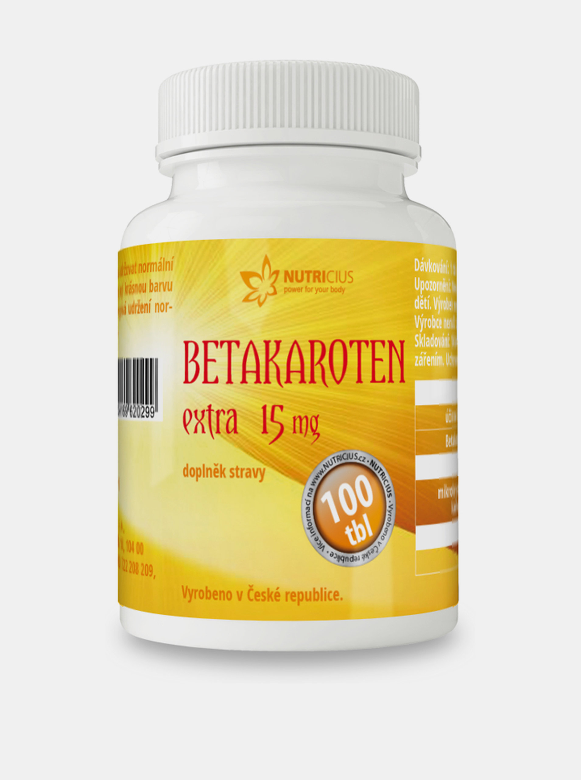 Fotografie Doplněk stravy Betakaroten Extra Nutricius (100 tablet)