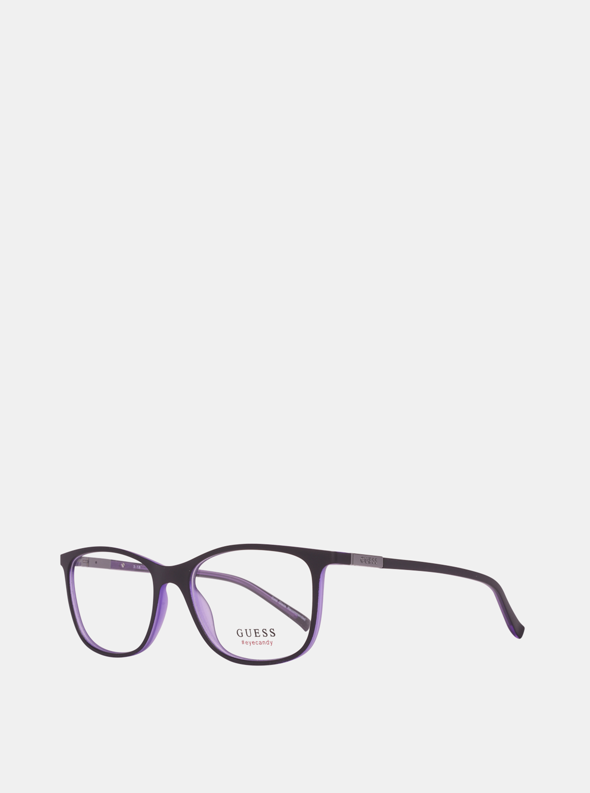 Fialovo-černé unisex obroučky brýlí Guess