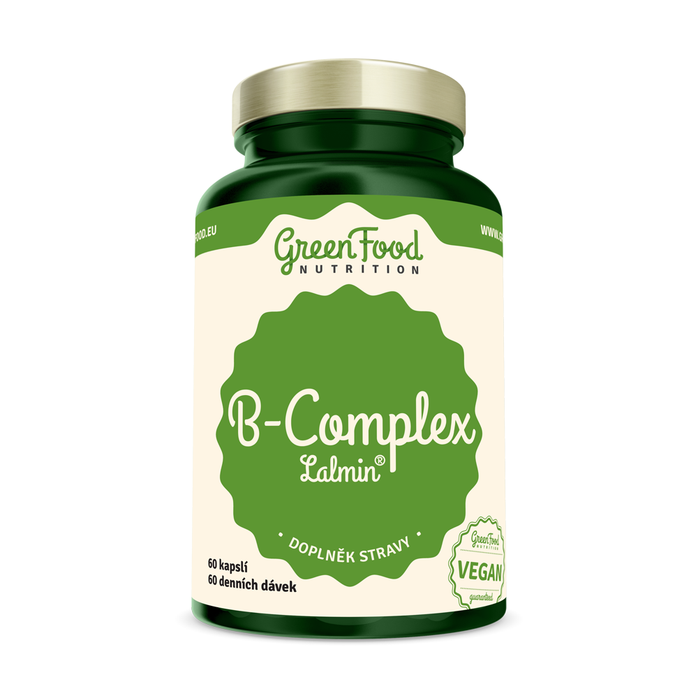 Fotografie GreenFood Nutrition GreenFood B-Komplex Lalmin® 60 kapslí