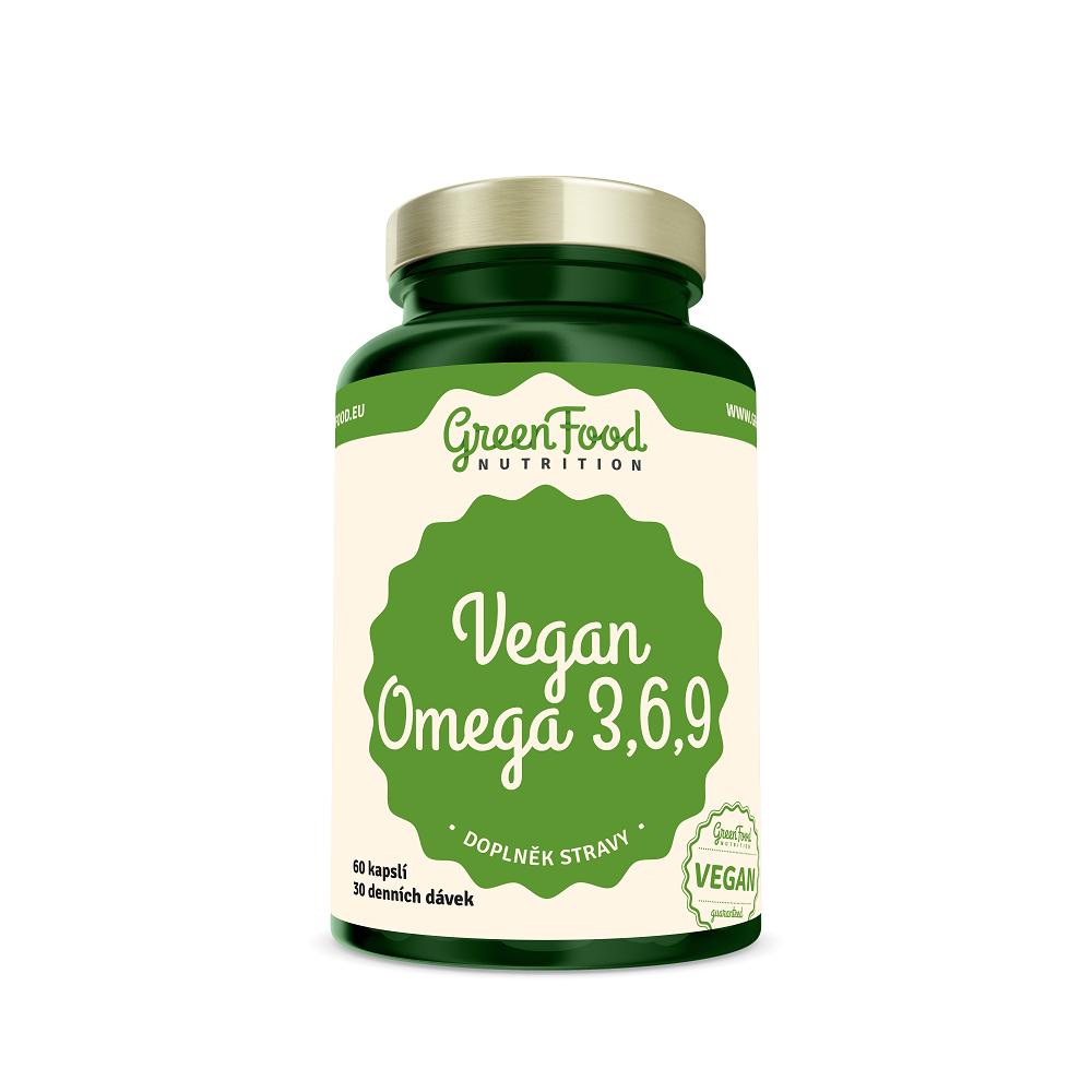 Fotografie GreenFood Nutrition GreenFood Vegan Omega 3,6,9 60 kapslí