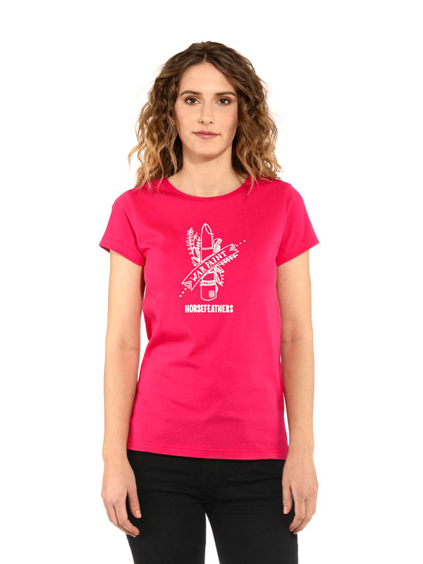 Fotografie Horsefeathers WAR PAINT rose red dámské triko s krátkým rukávem - růžová