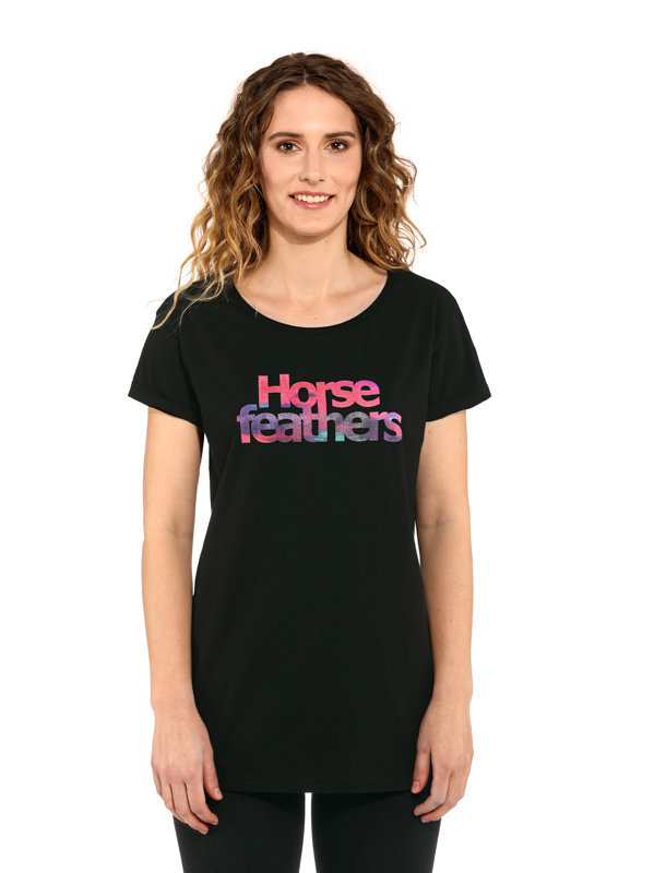 Fotografie Horsefeathers CHELSEA black dámské triko s krátkým rukávem - černá