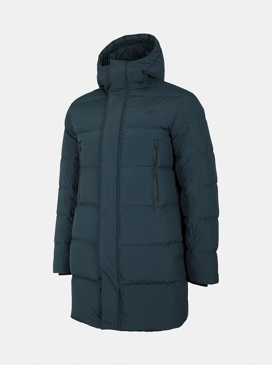 Pánský péřový kabát 4F KUMP201 Modrá