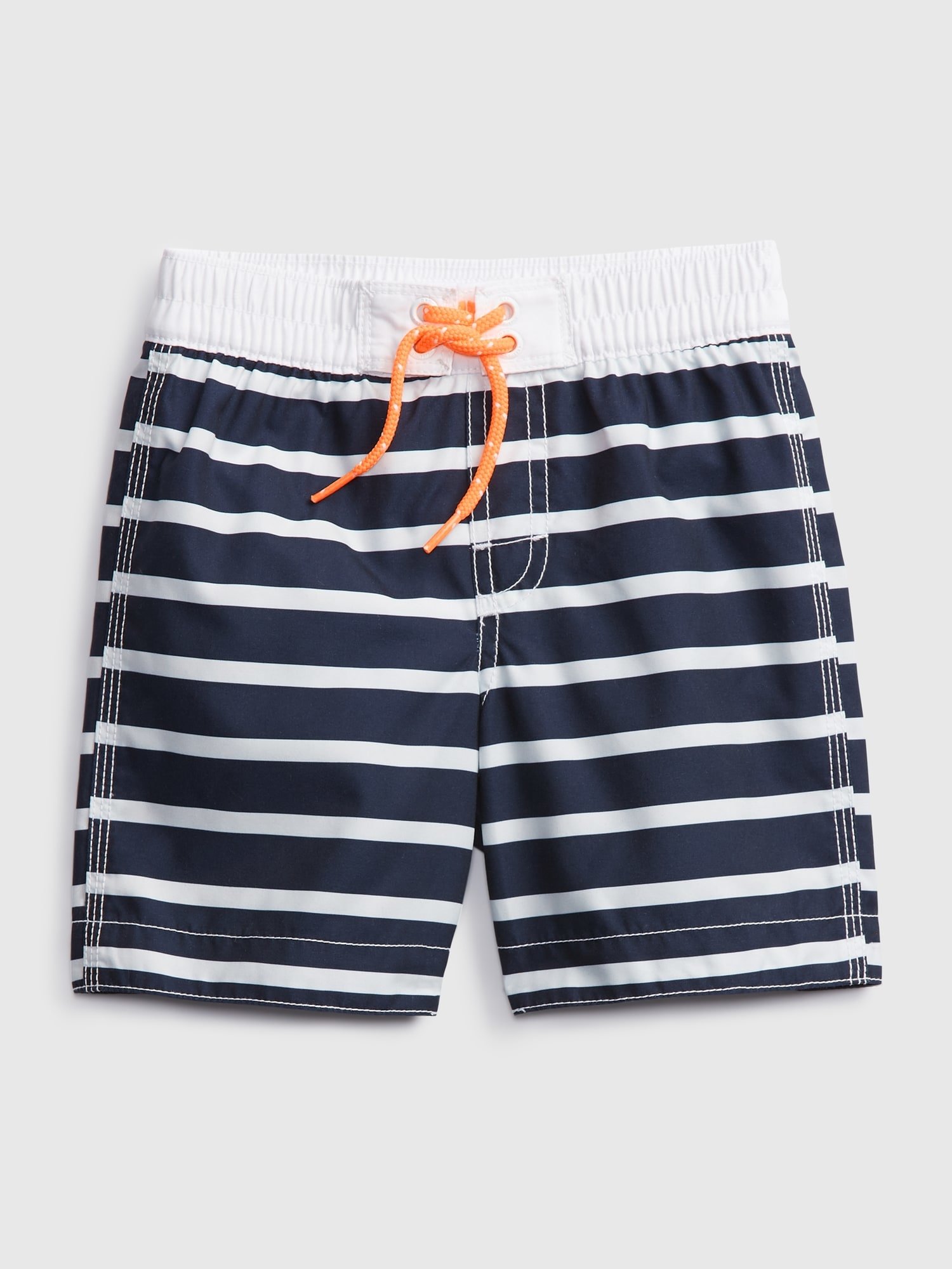 Fotografie Modré klučičí dětské plavky stripe swim trunks