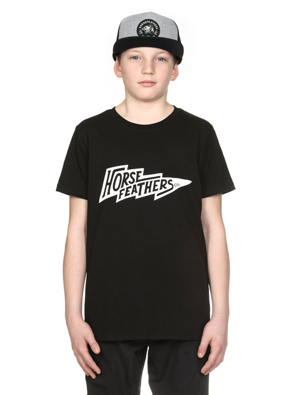 Horsefeathers FLASH black dětské triko s krátkým rukávem - černá