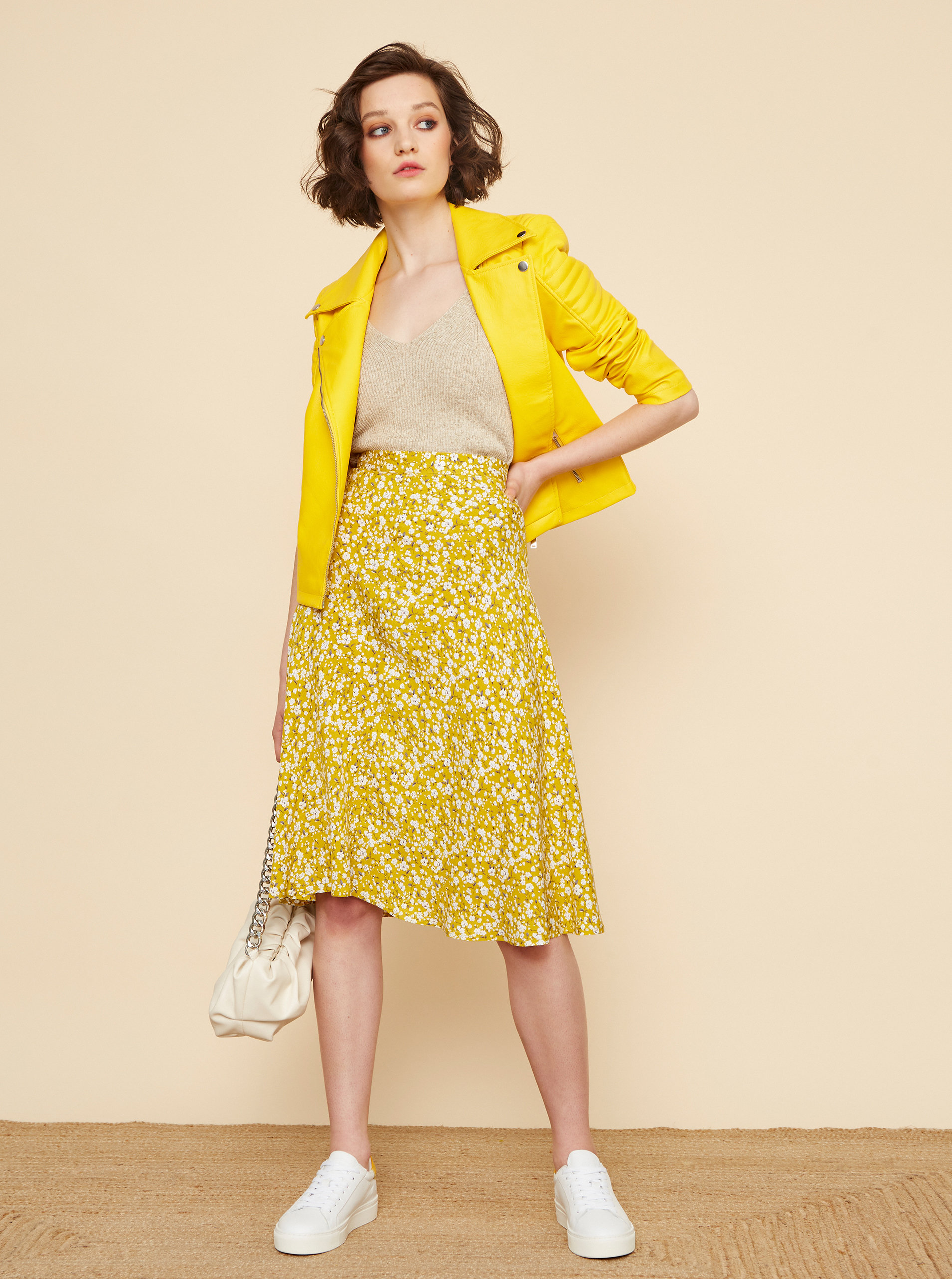 Žlutá květovaná sukně ZOOT Kailyn