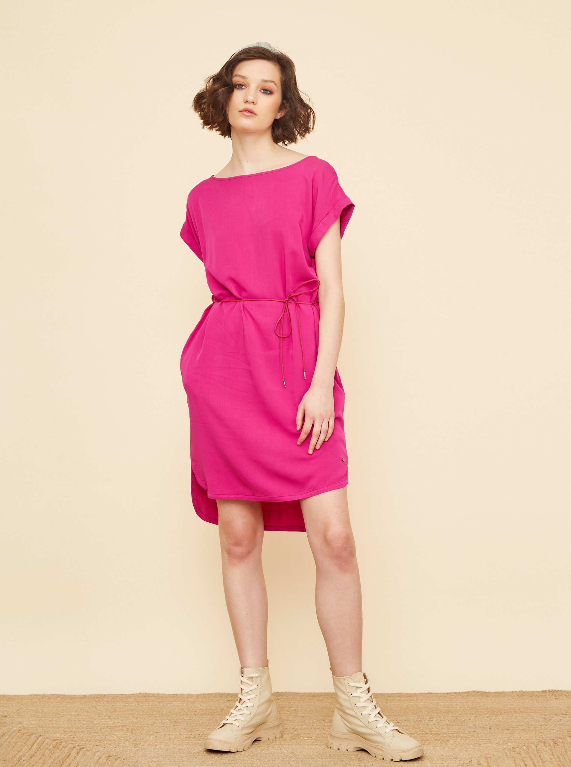 Fotografie Růžové šaty se zavazováním ZOOT Myla