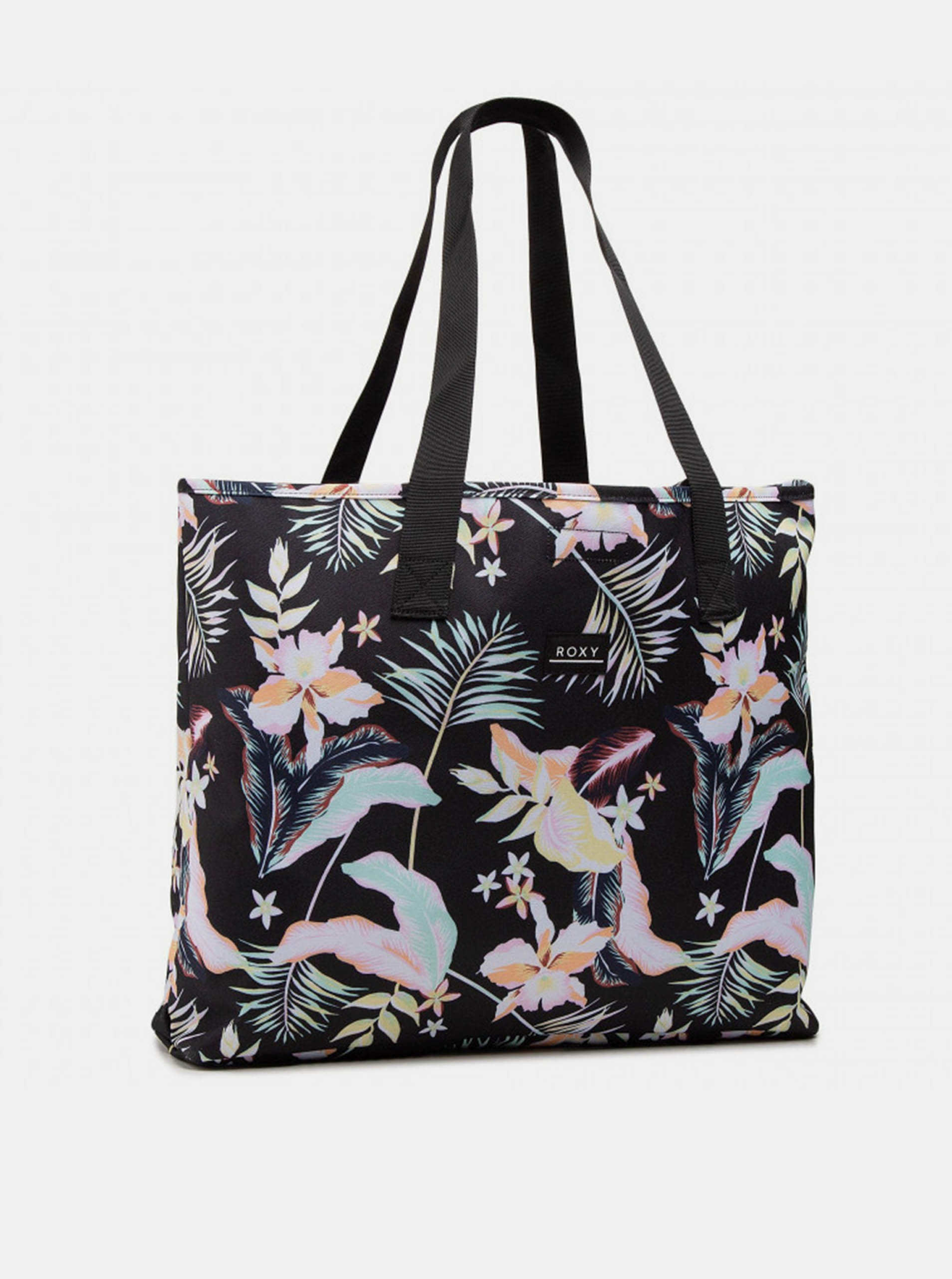 Černá květovaná plážová taška Roxy