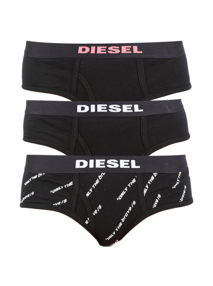 Fotografie 3PACK dámské kalhotky Diesel černé