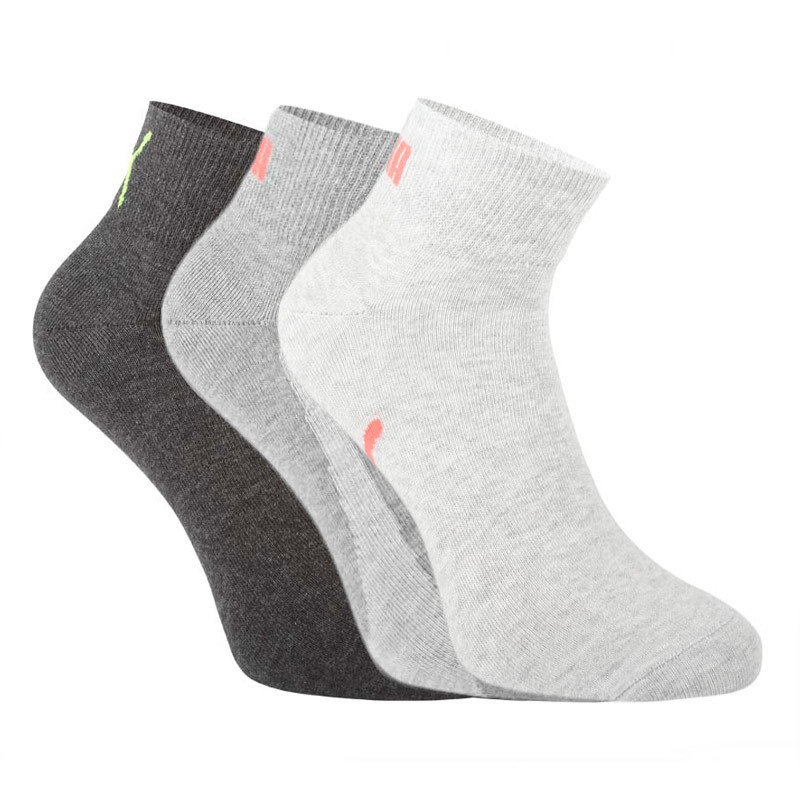 3PACK ponožky Puma šedé