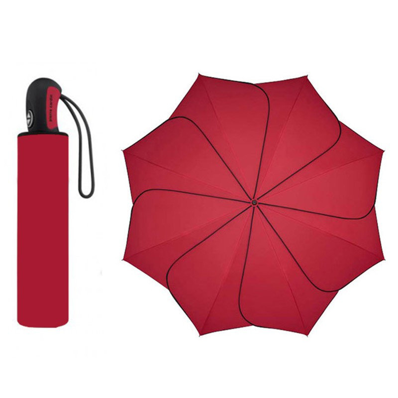 Pierre Cardin SUNFLOWER Red & Black dámský skládací deštník - Červená