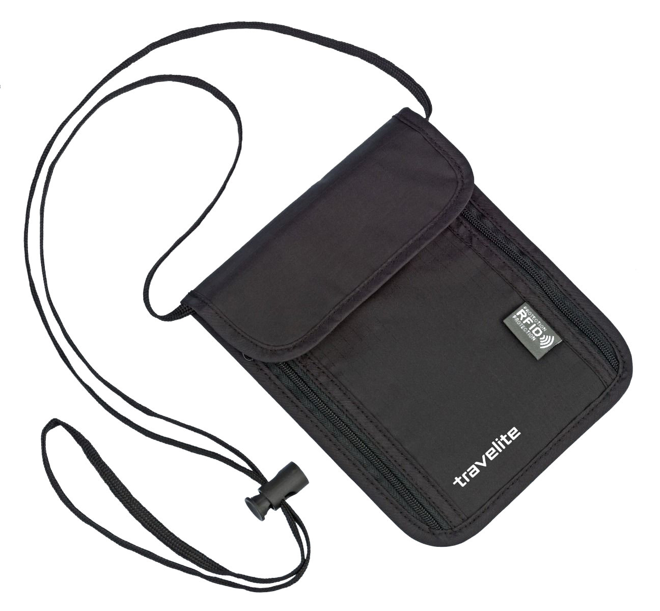 Peněženka Travelite Neck pouch RFID Black