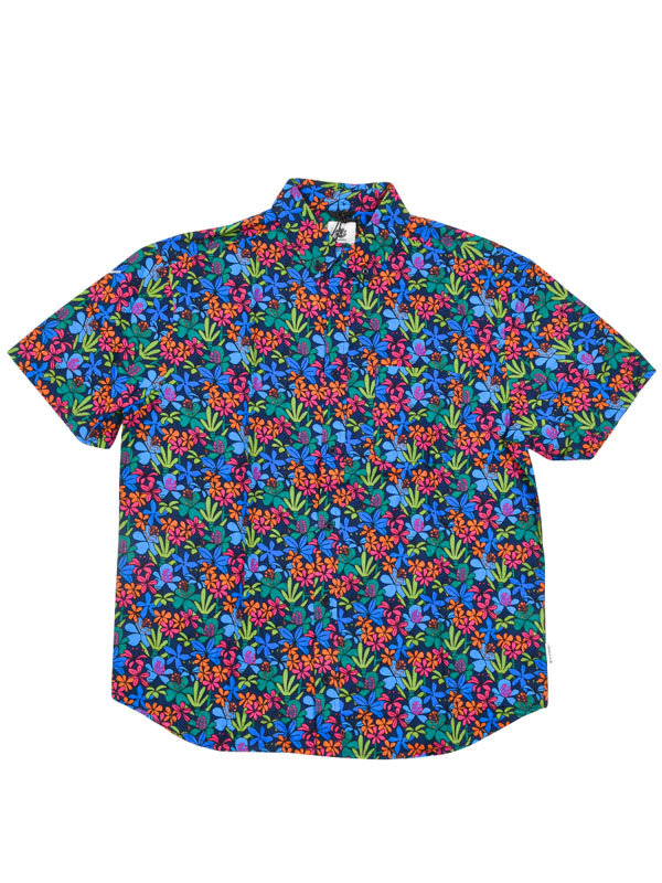 Fotografie Element GLASTONBURY PINK GARDEN košile pro muže krátký rukáv - barevné