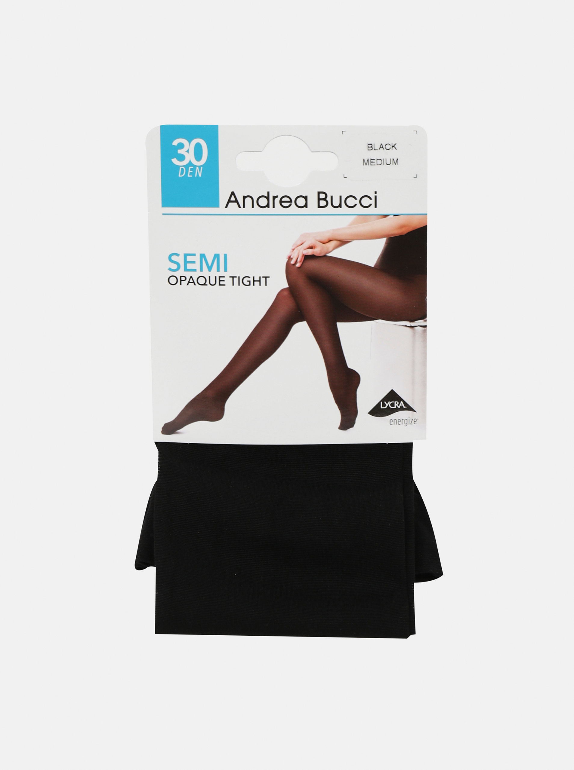 Fotografie Černé punčochové kalhoty Andrea Bucci 30 DEN