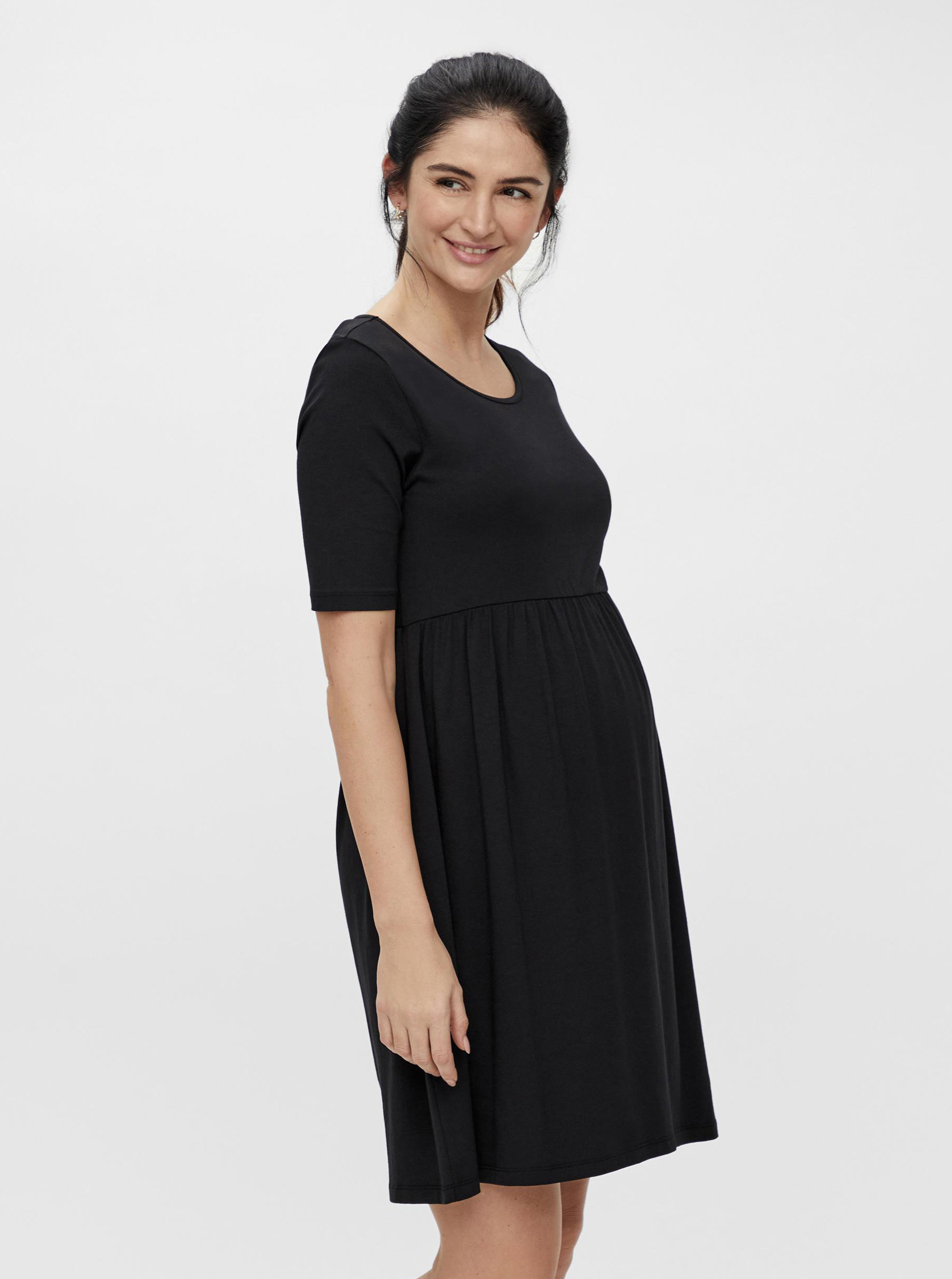 Fotografie Černé těhotenské šaty Mama.licious Elnora