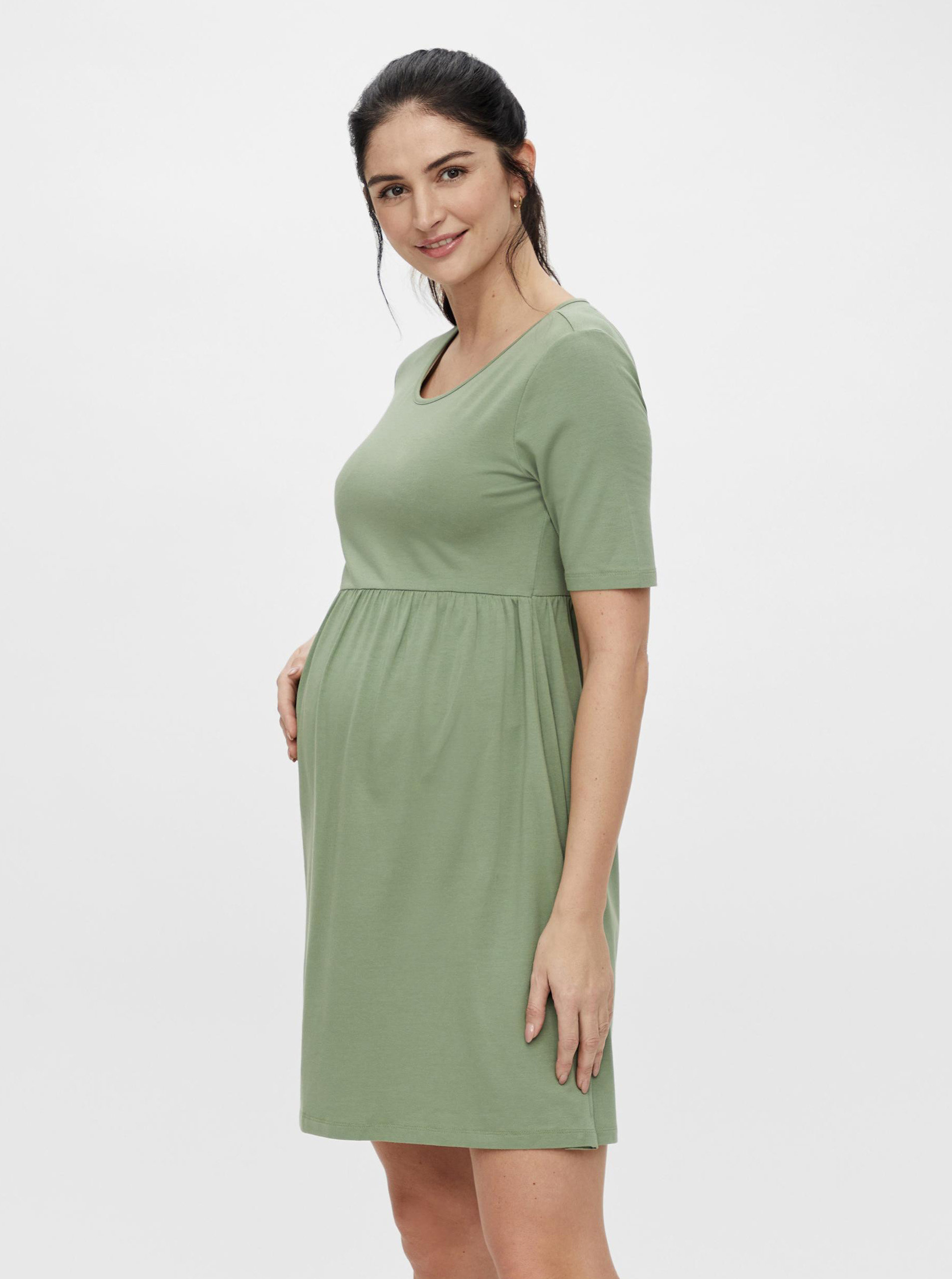 Fotografie Zelené těhotenské šaty Mama.licious Elnora