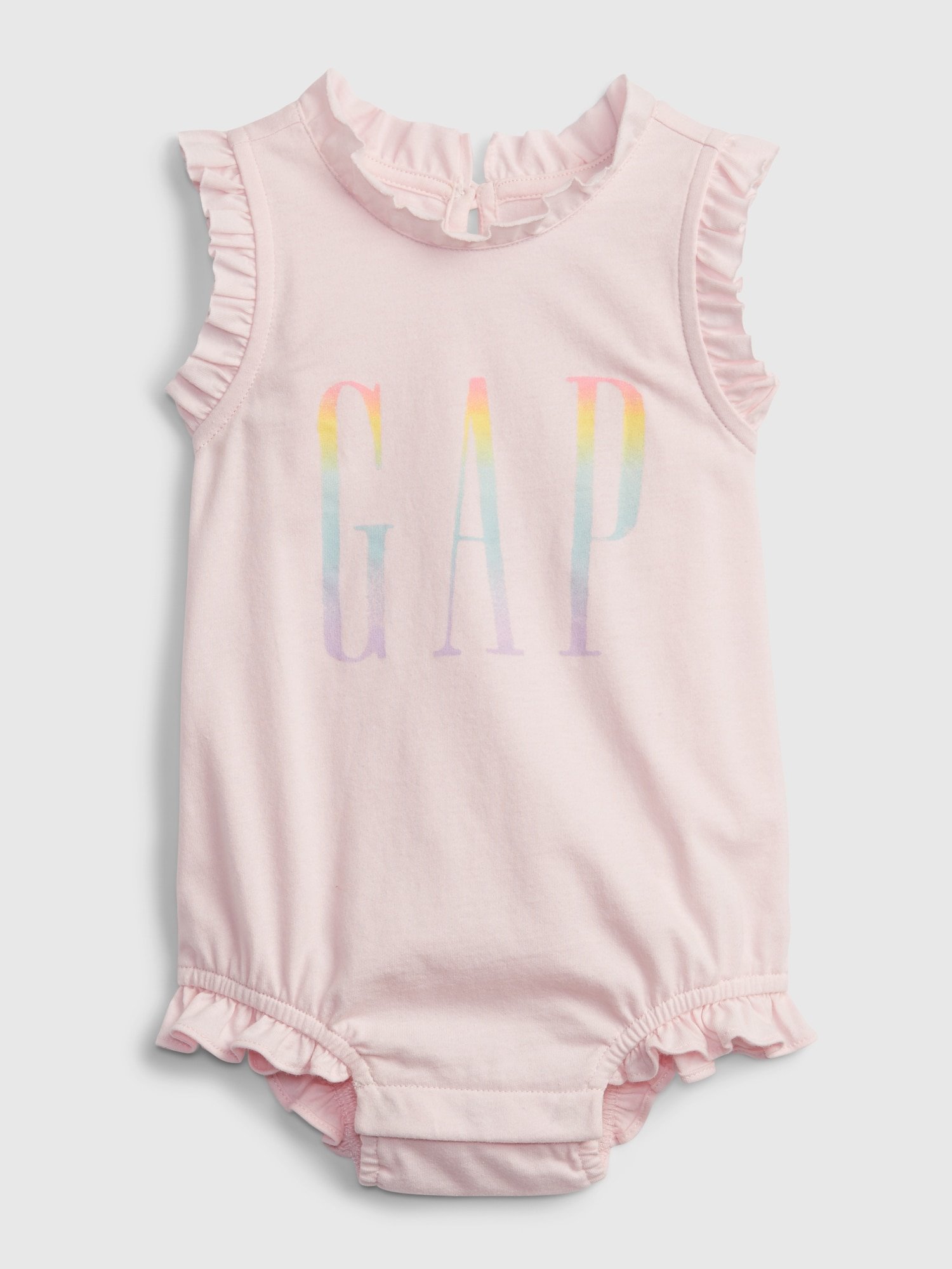Fotografie Růžové holčičí baby body GAP Logo arch suit