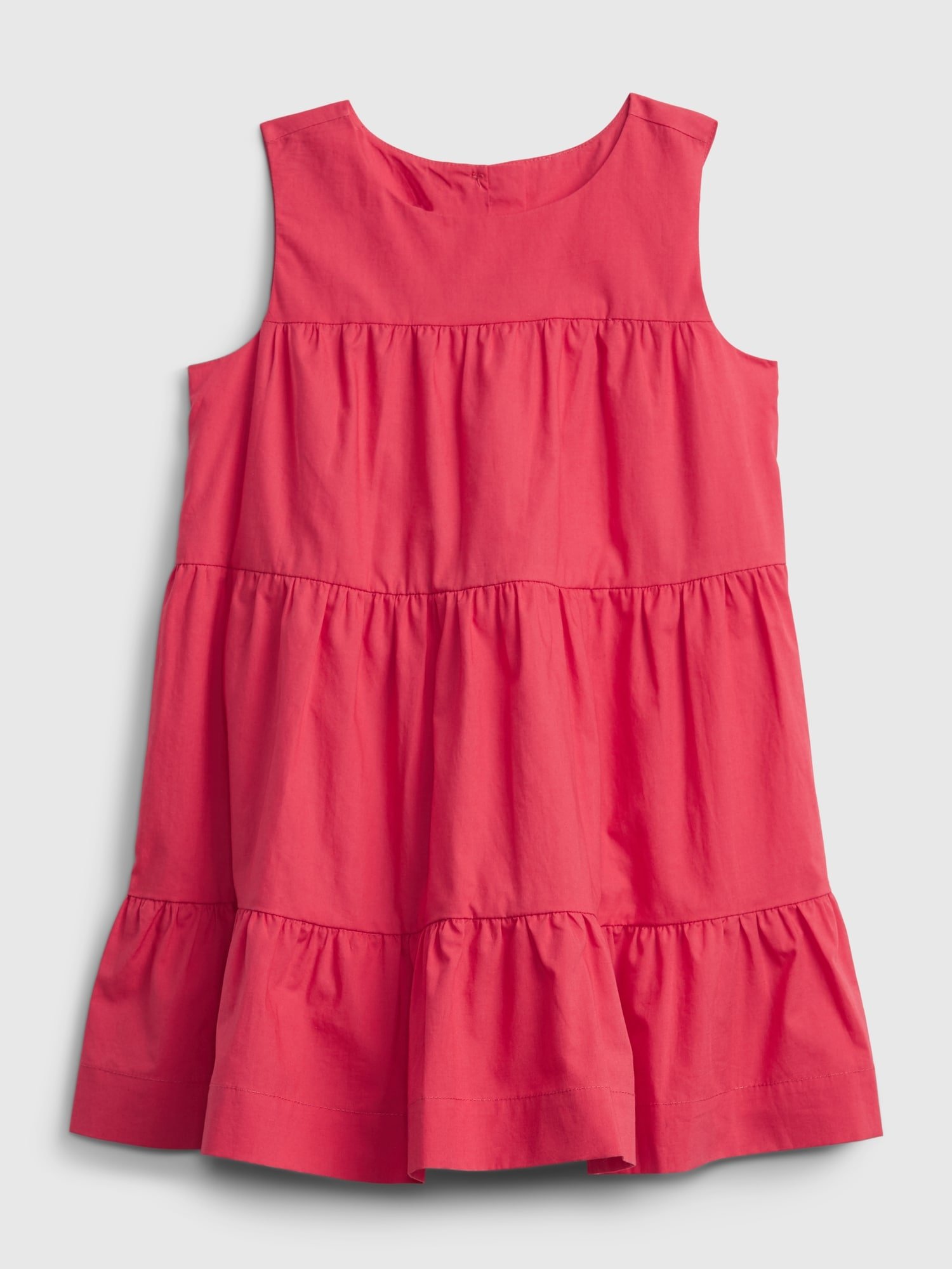 Fotografie Červené holčičí dětské šaty tiered dress