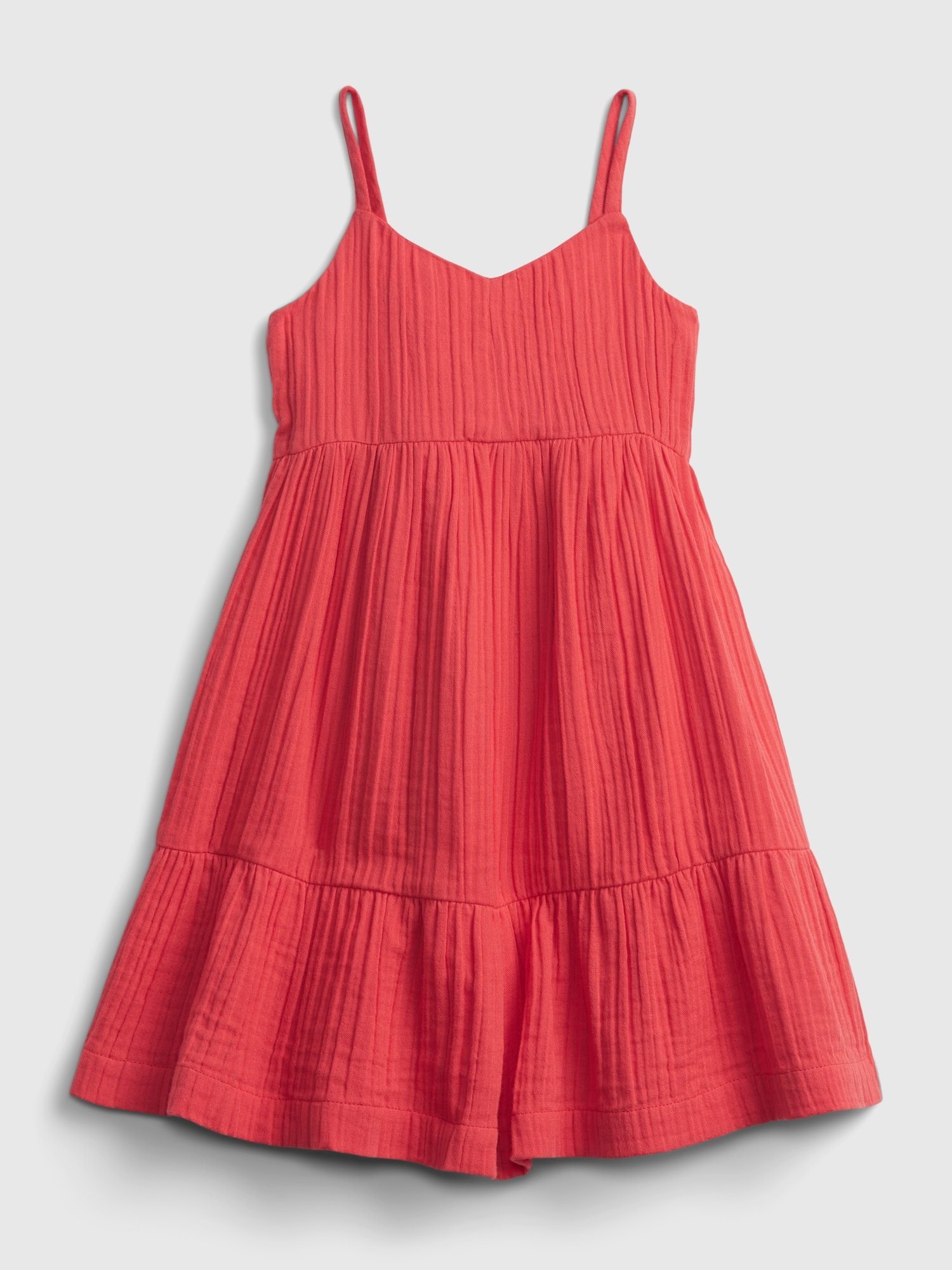 Fotografie Červené holčičí dětské šaty strappy tank dress