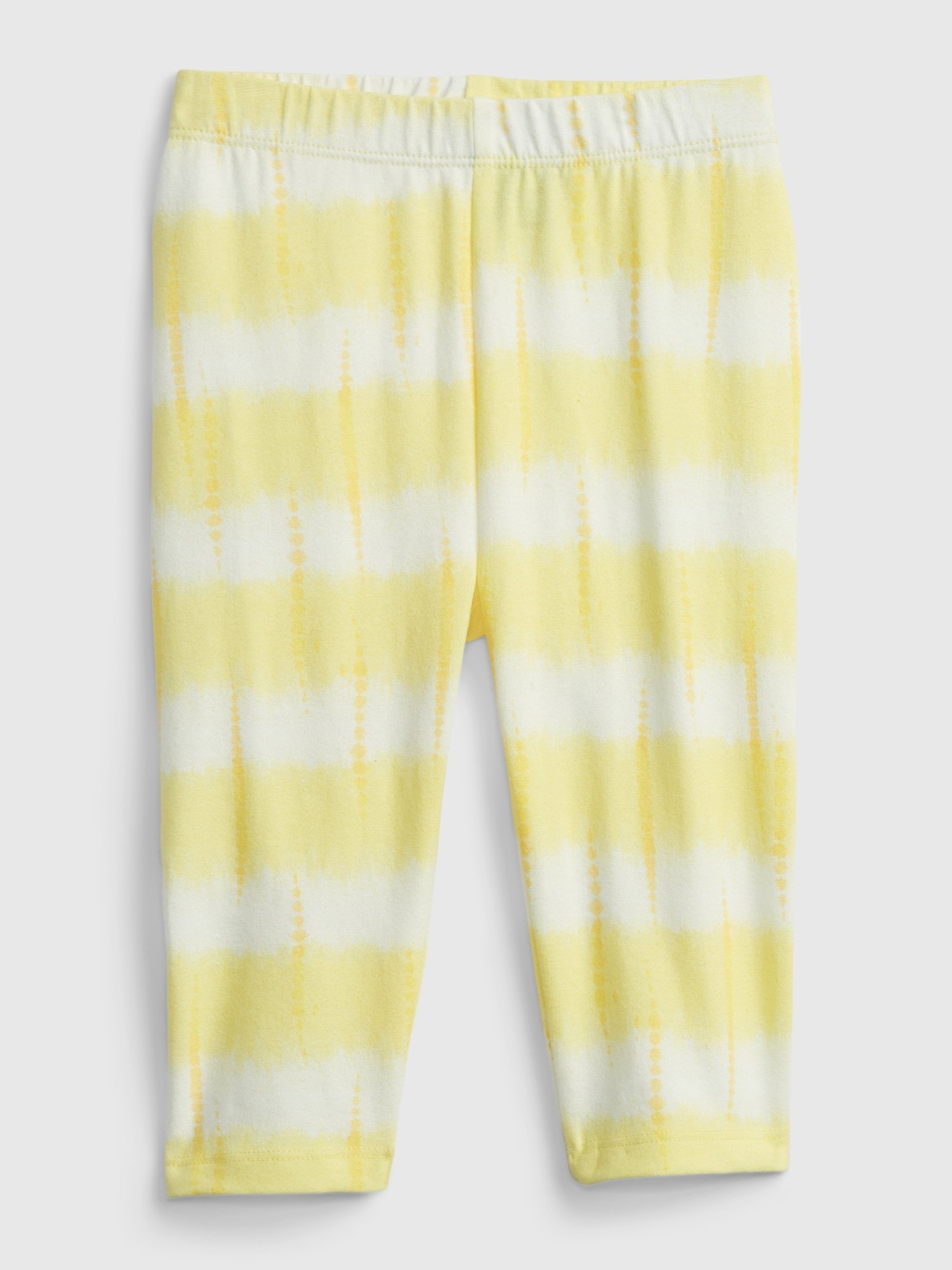 Fotografie Žluté holčičí dětské legíny organic cotton crop leggings