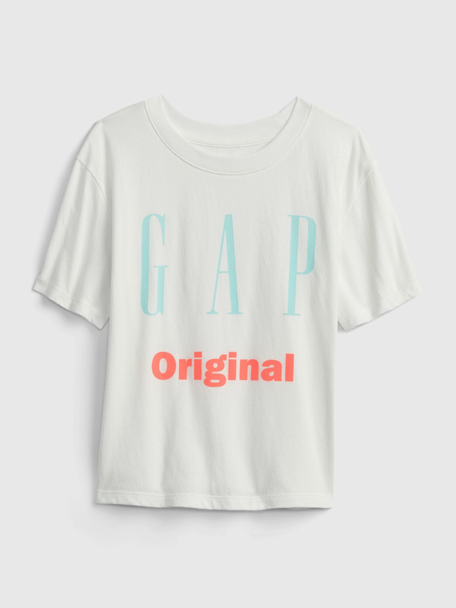 Fotografie Bílé holčičí dětské tričko GAP Logo original t-shirt