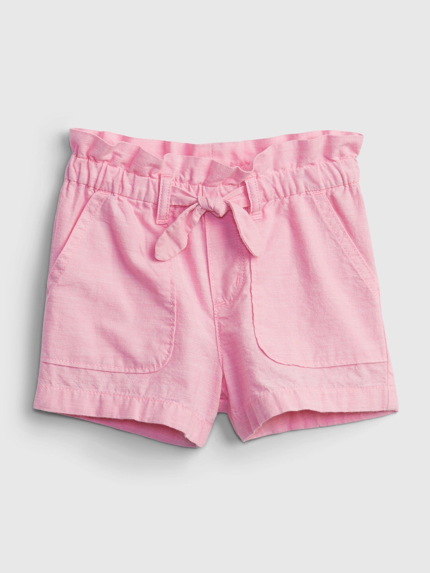 Fotografie Růžové holčičí dětské kraťasy ruffle bow pull-on shorts