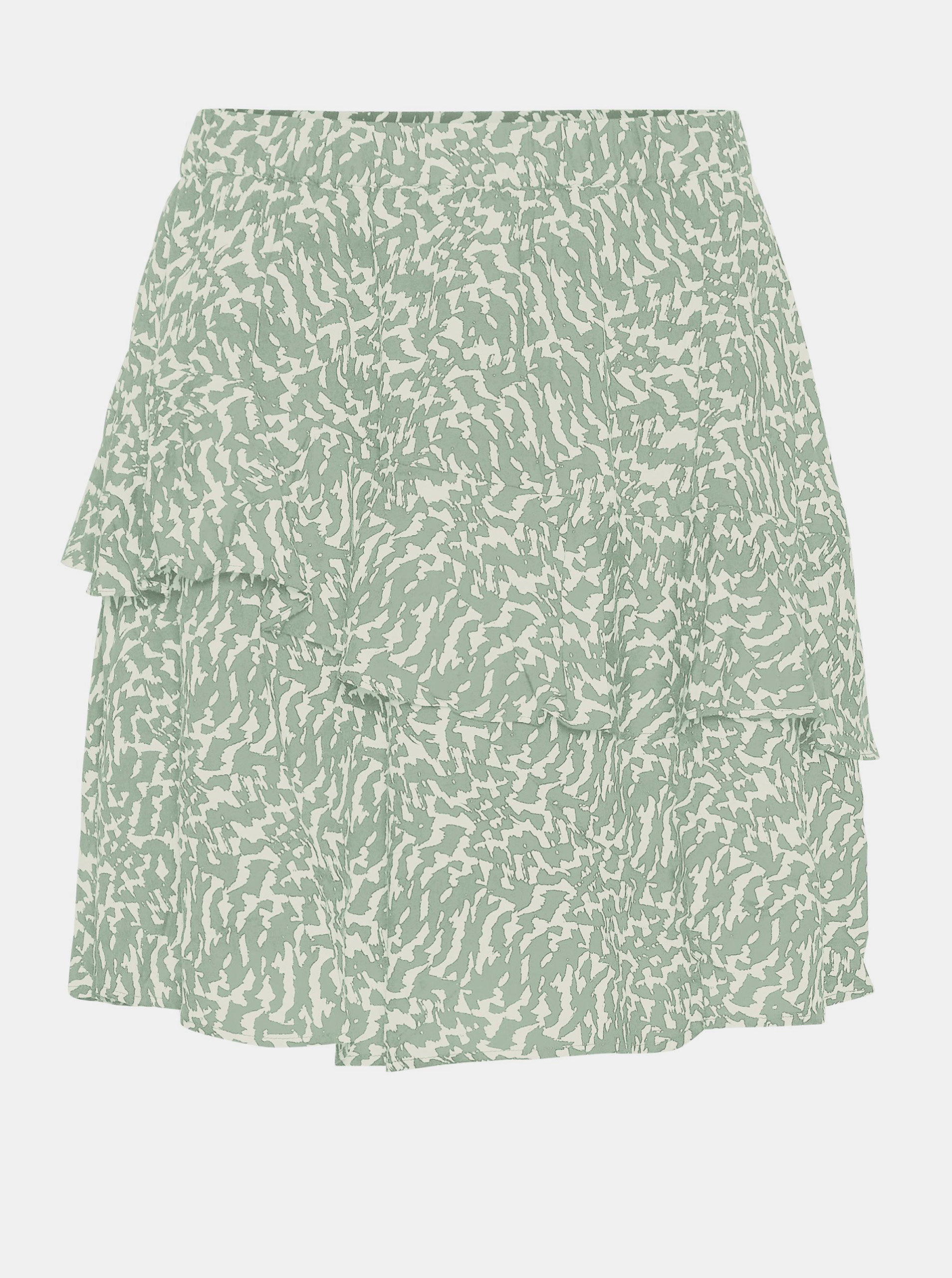 Fotografie Zelená vzorovaná sukně AWARE by VERO MODA Hanna