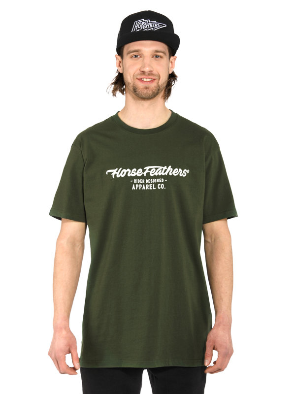 Horsefeathers GLOSS olive pánské triko s krátkým rukávem - zelená