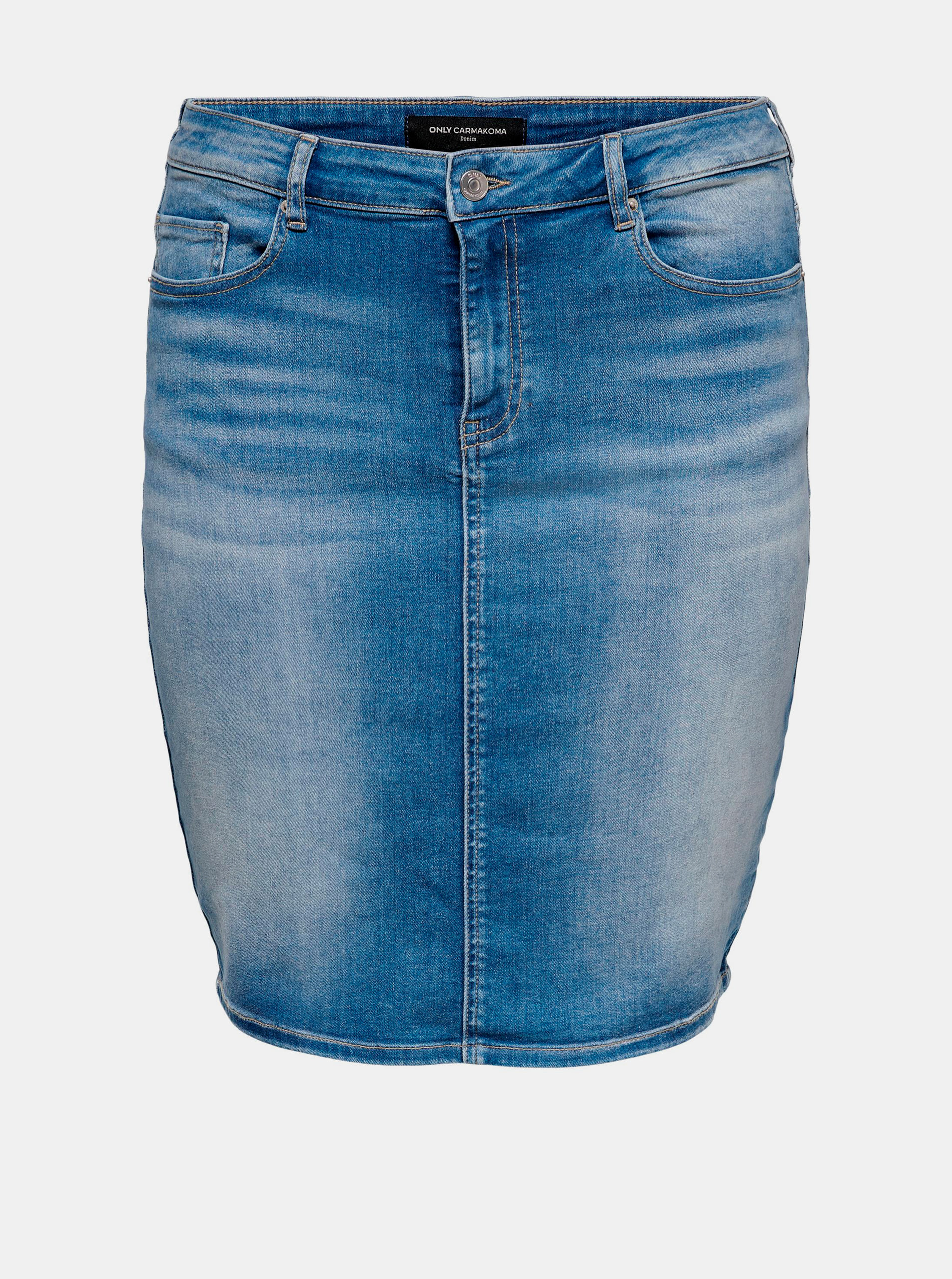 Fotografie Modrá džínová sukně ONLY CARMAKOMA