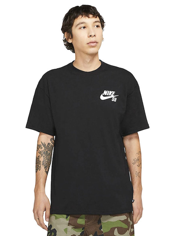 Fotografie Nike SB LOGO black/white pánské triko s krátkým rukávem - černá