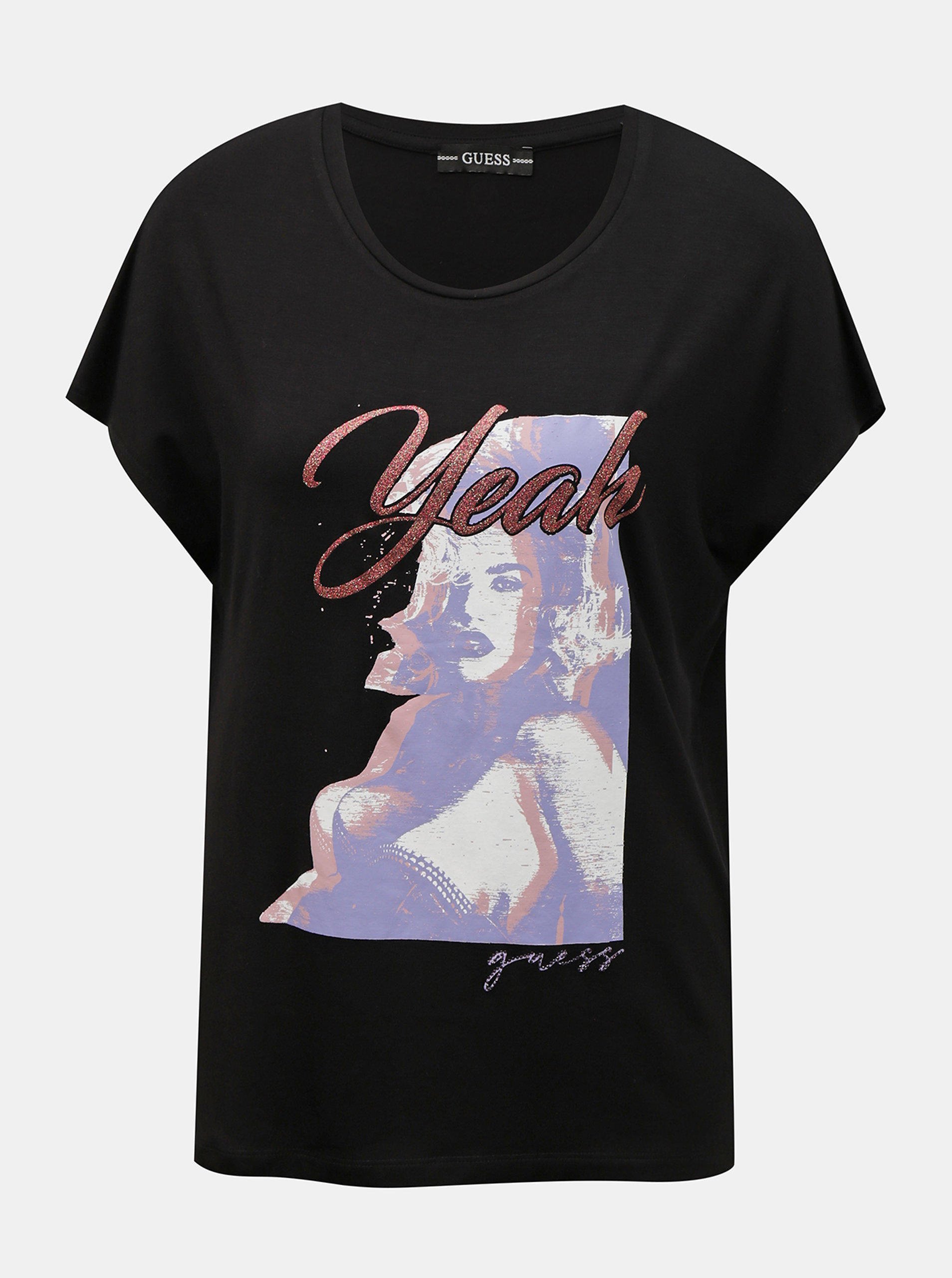 Guess černé tričko Leona Tee