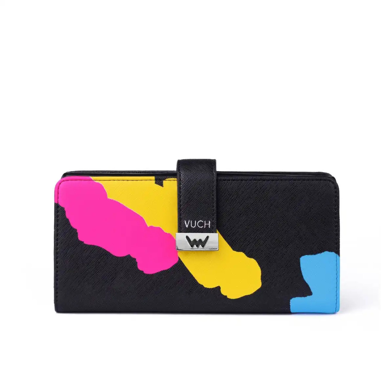Vuch černá peněženka Aureli s barevnými motivy