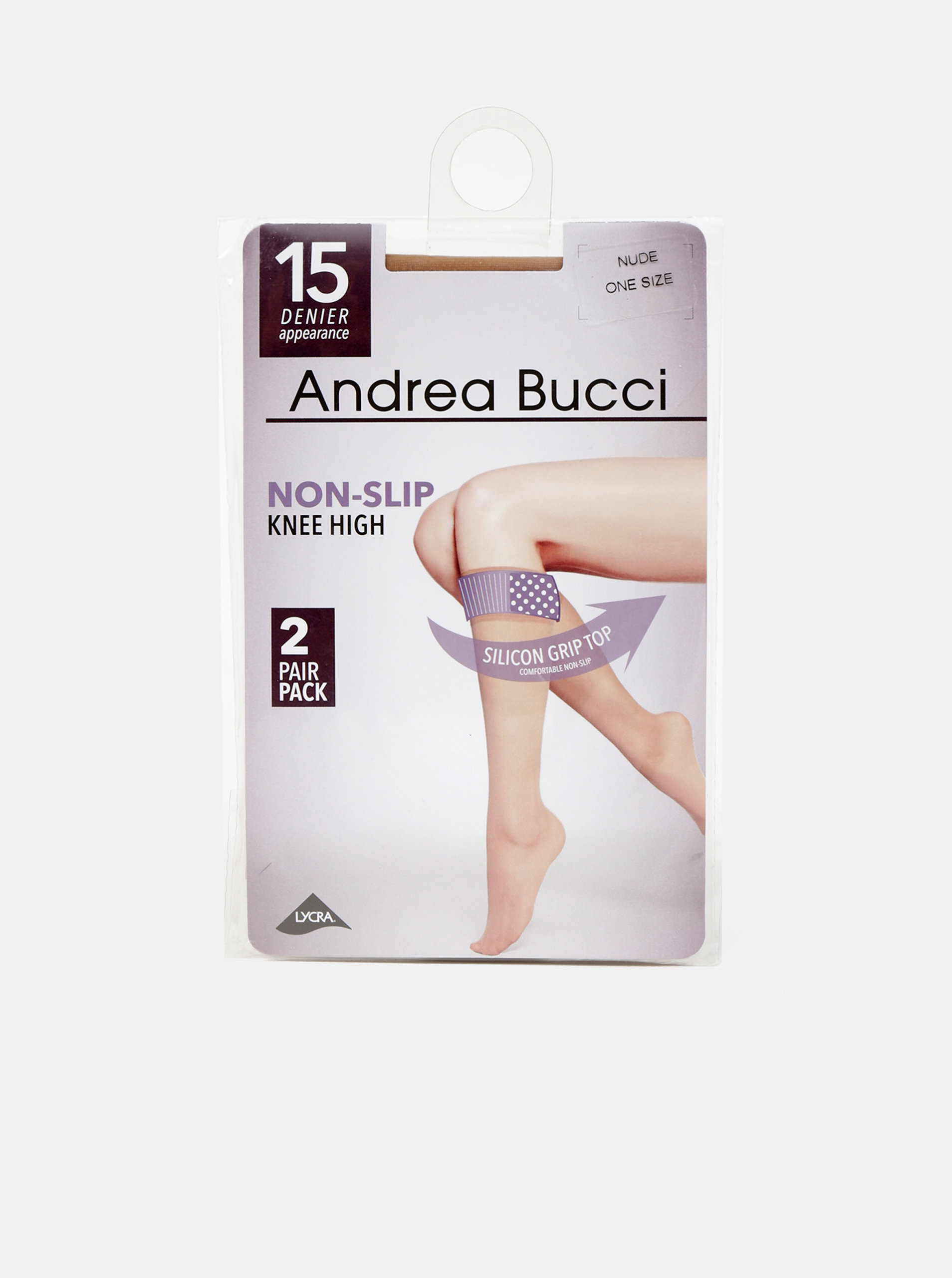 Dva páry tělových punčochových podkolenek Andrea Bucci 15 DEN