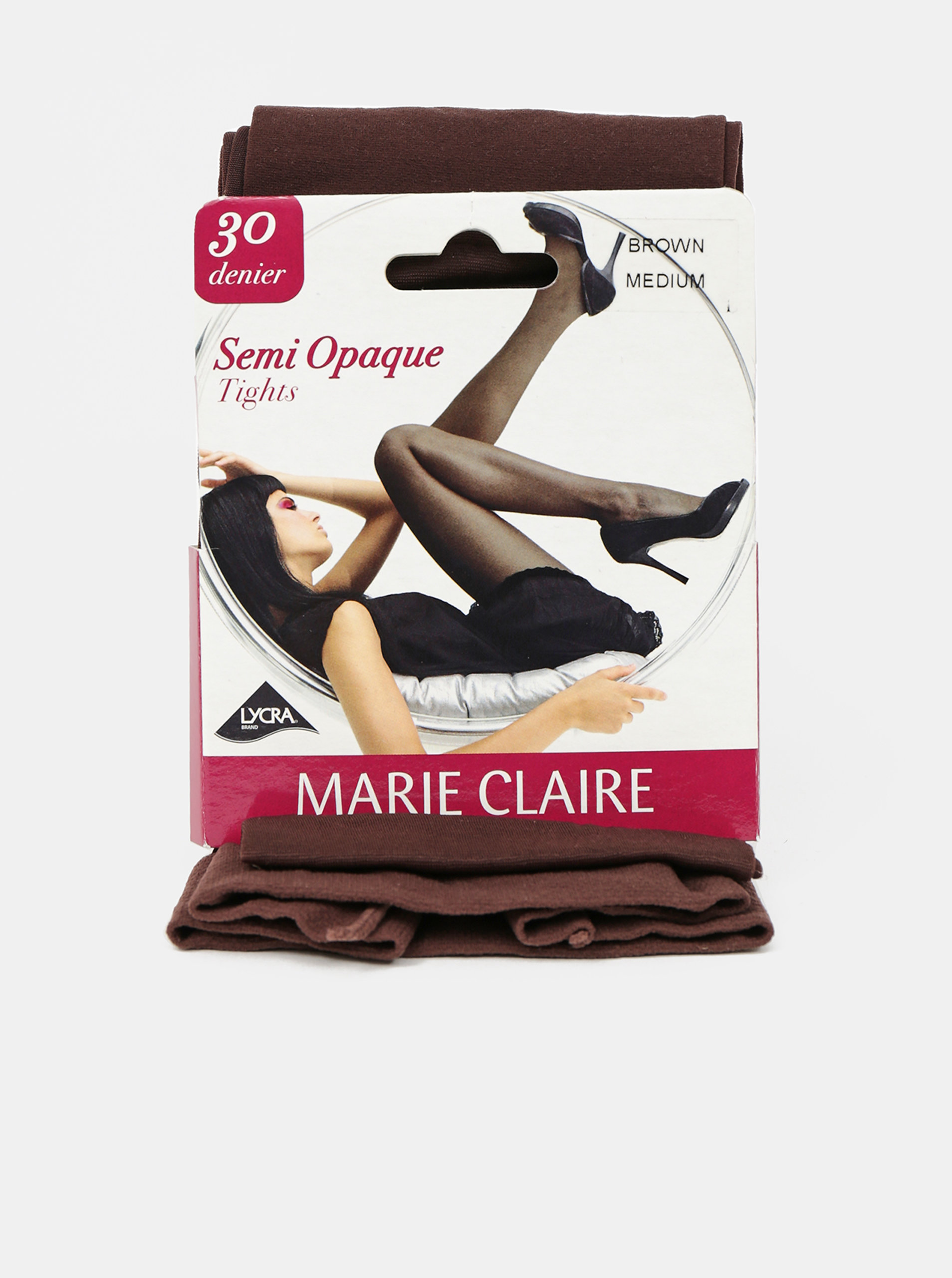 Hnědé punčochové kalhoty Marie Claire 30 DEN