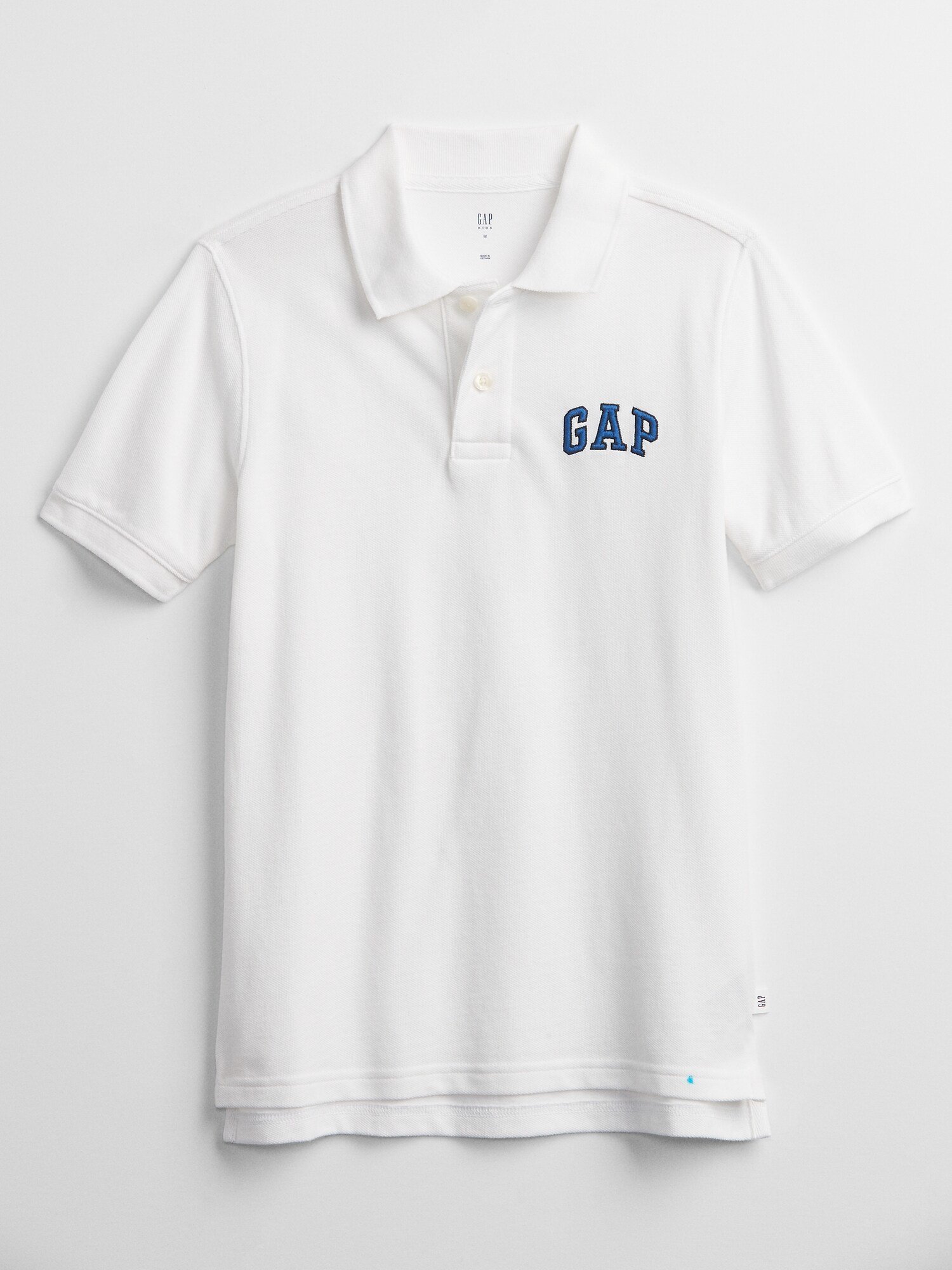 Fotografie Bílé klučičí dětské polo tričko GAP Logo polo shirt