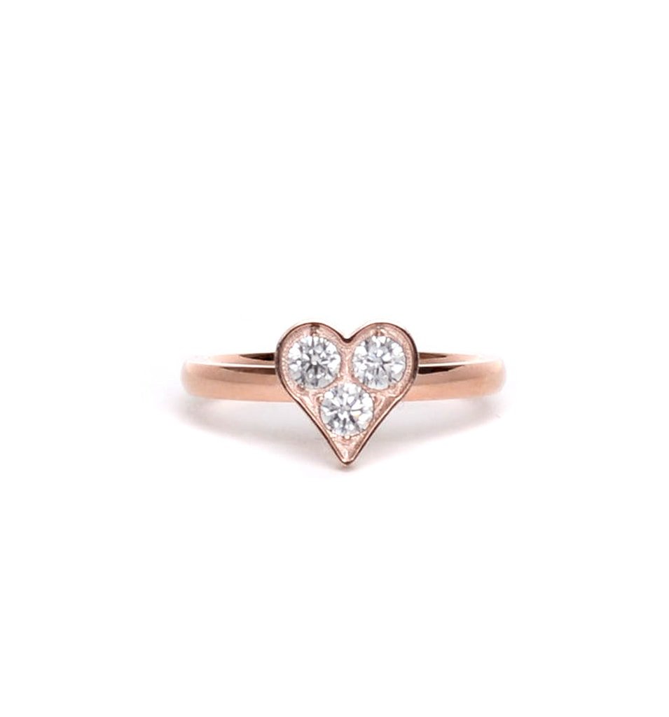 Fotografie Dámský prsten v růžovozlaté barvě Vuch- Heart Rosegold