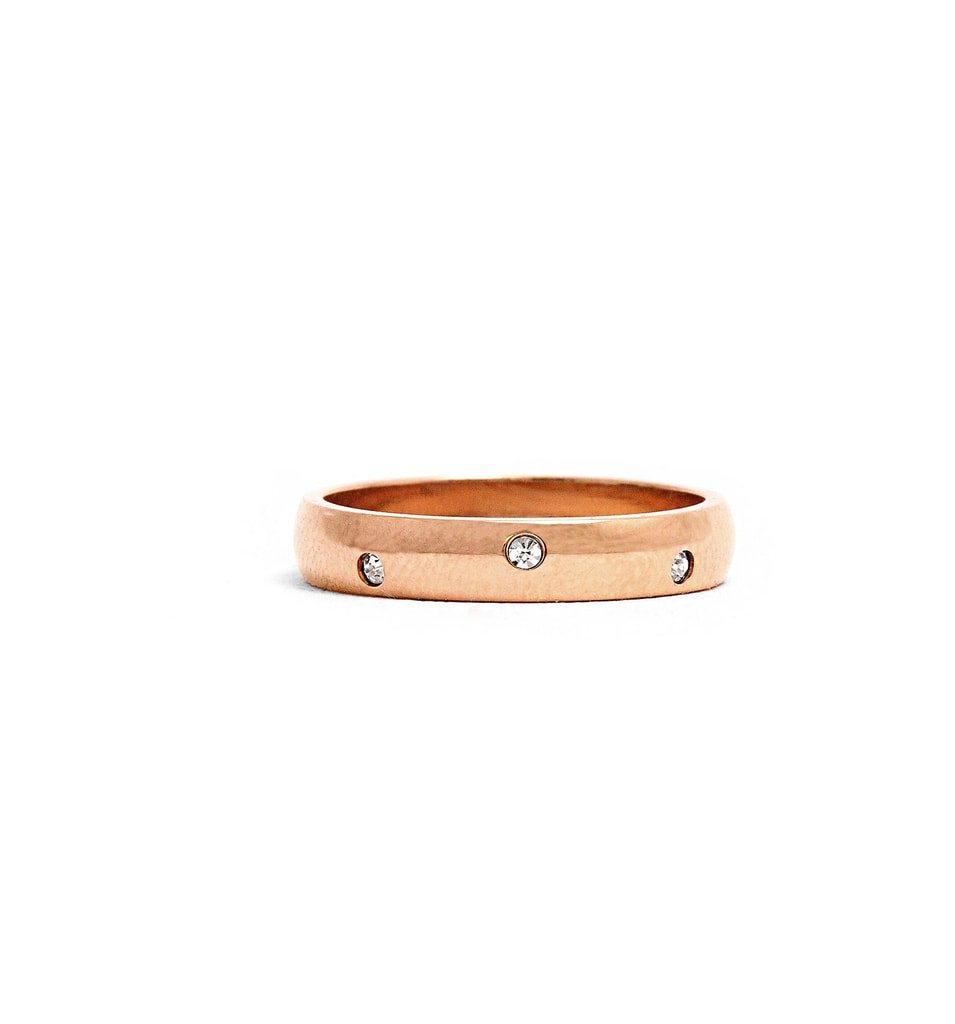 Fotografie Dámský prsten v růžovozlaté barvě Vuch- Starry Rosegold