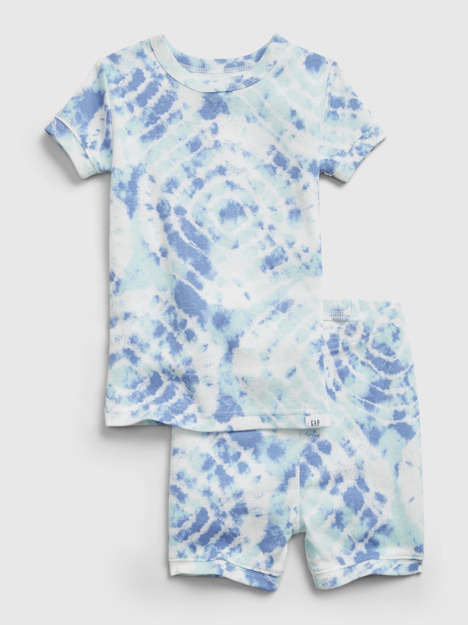 Fotografie Modré klučičí dětské pyžamo organic cotton tie-dye pj set