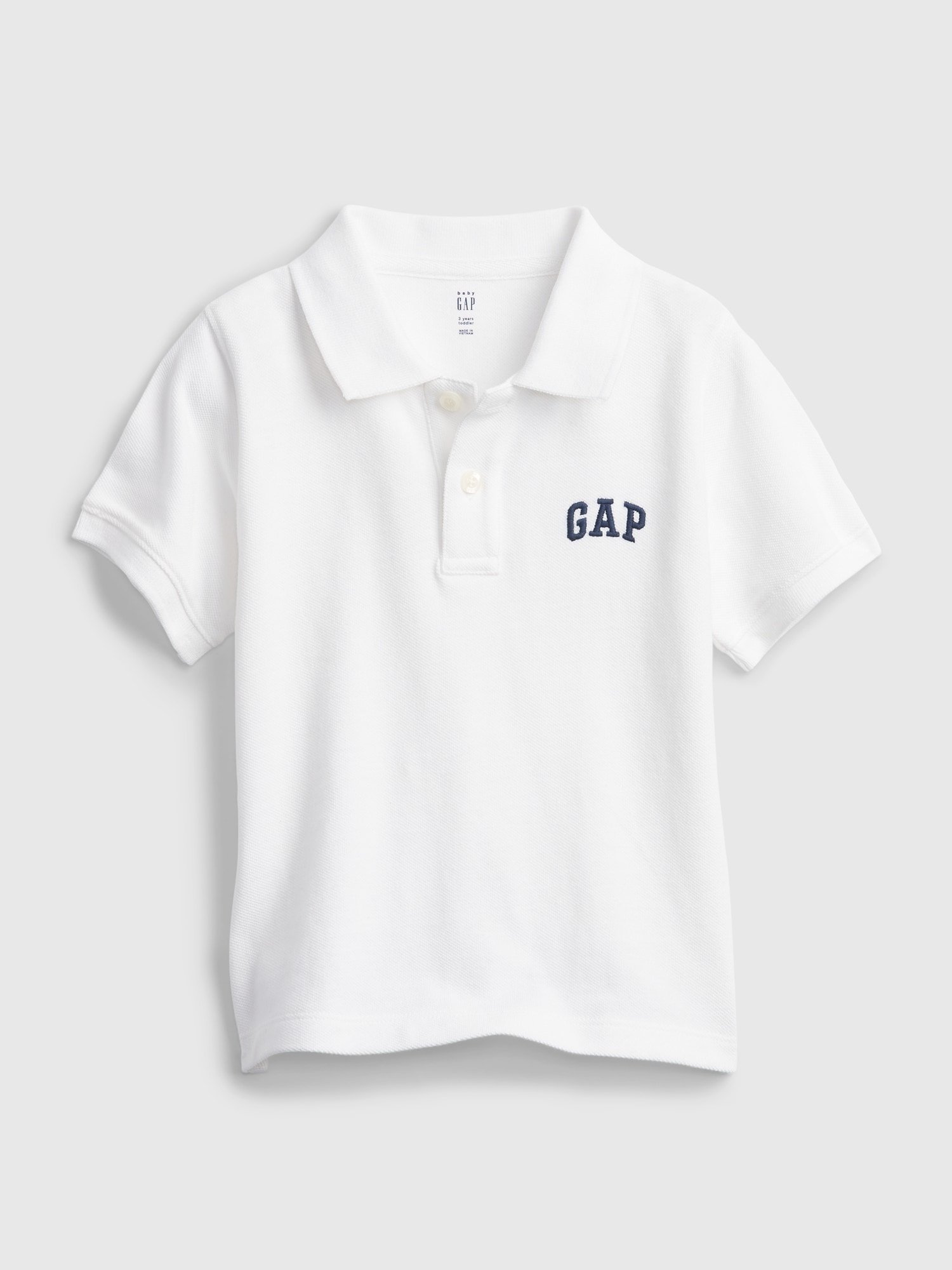 Fotografie Bílé klučičí dětské polo tričko GAP Logo solid