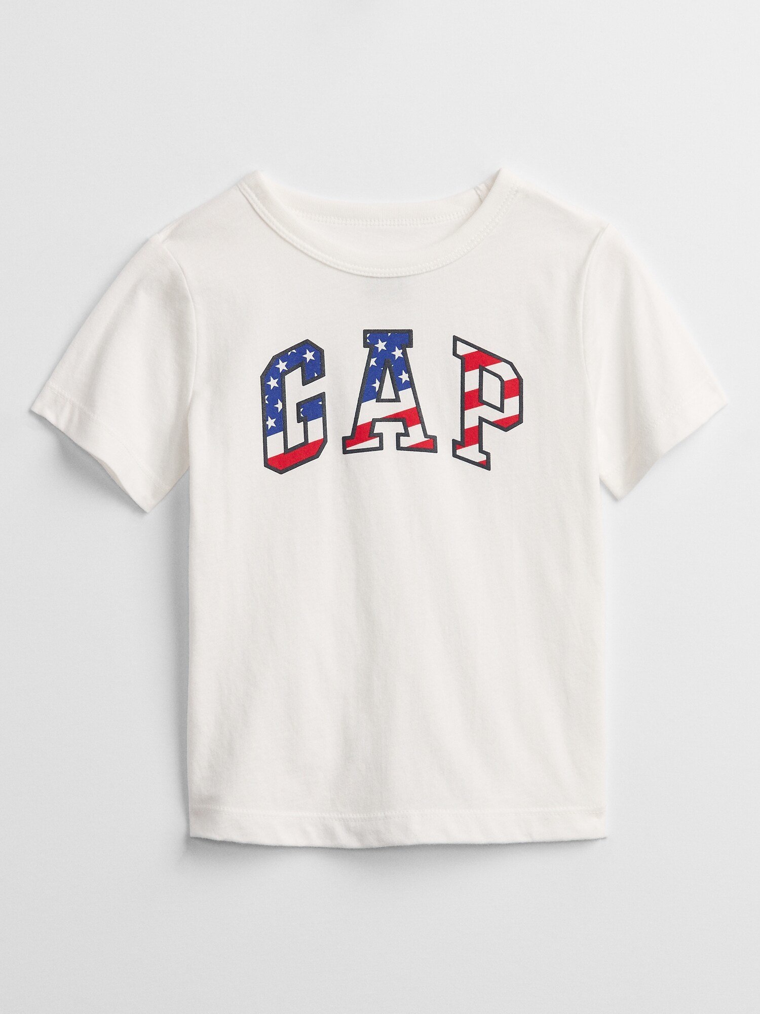 Fotografie Bílé klučičí dětské tričko GAP Logo t-shirt