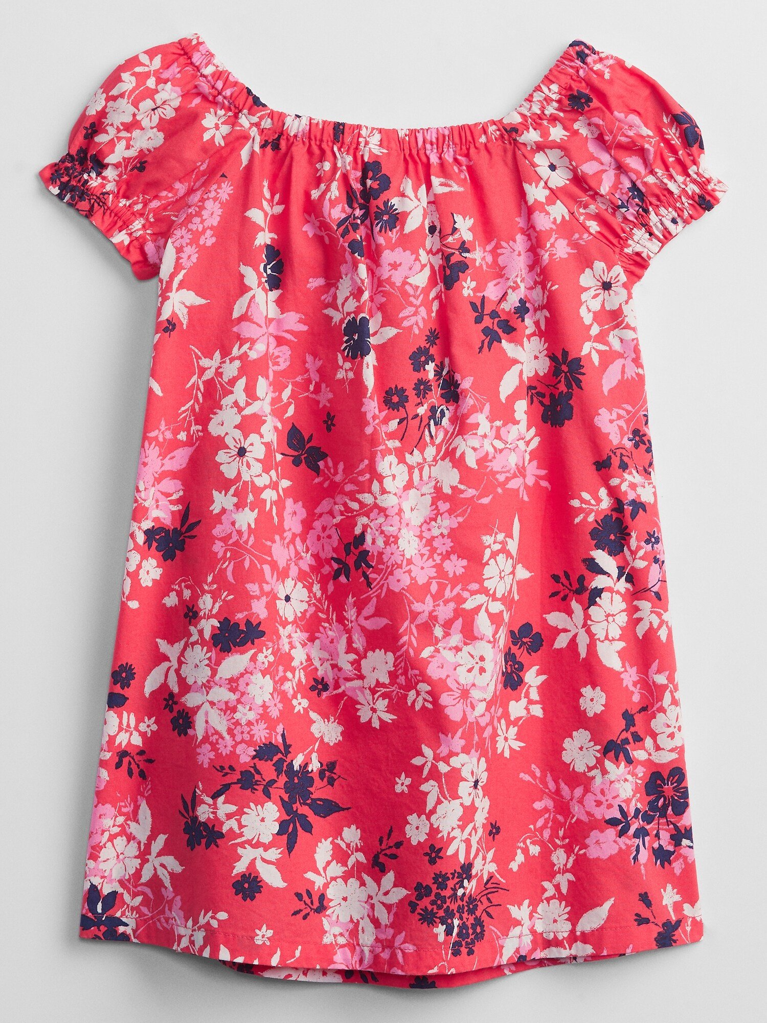 Fotografie Růžové holčičí dětské šaty smocked floral swing dress