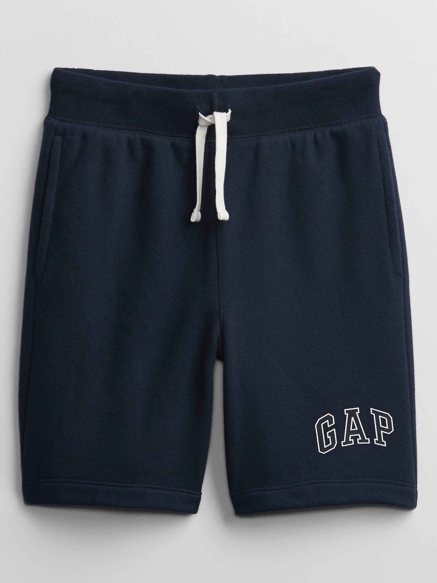 Fotografie Modré klučičí dětské kraťasy GAP Logo pull-on shorts