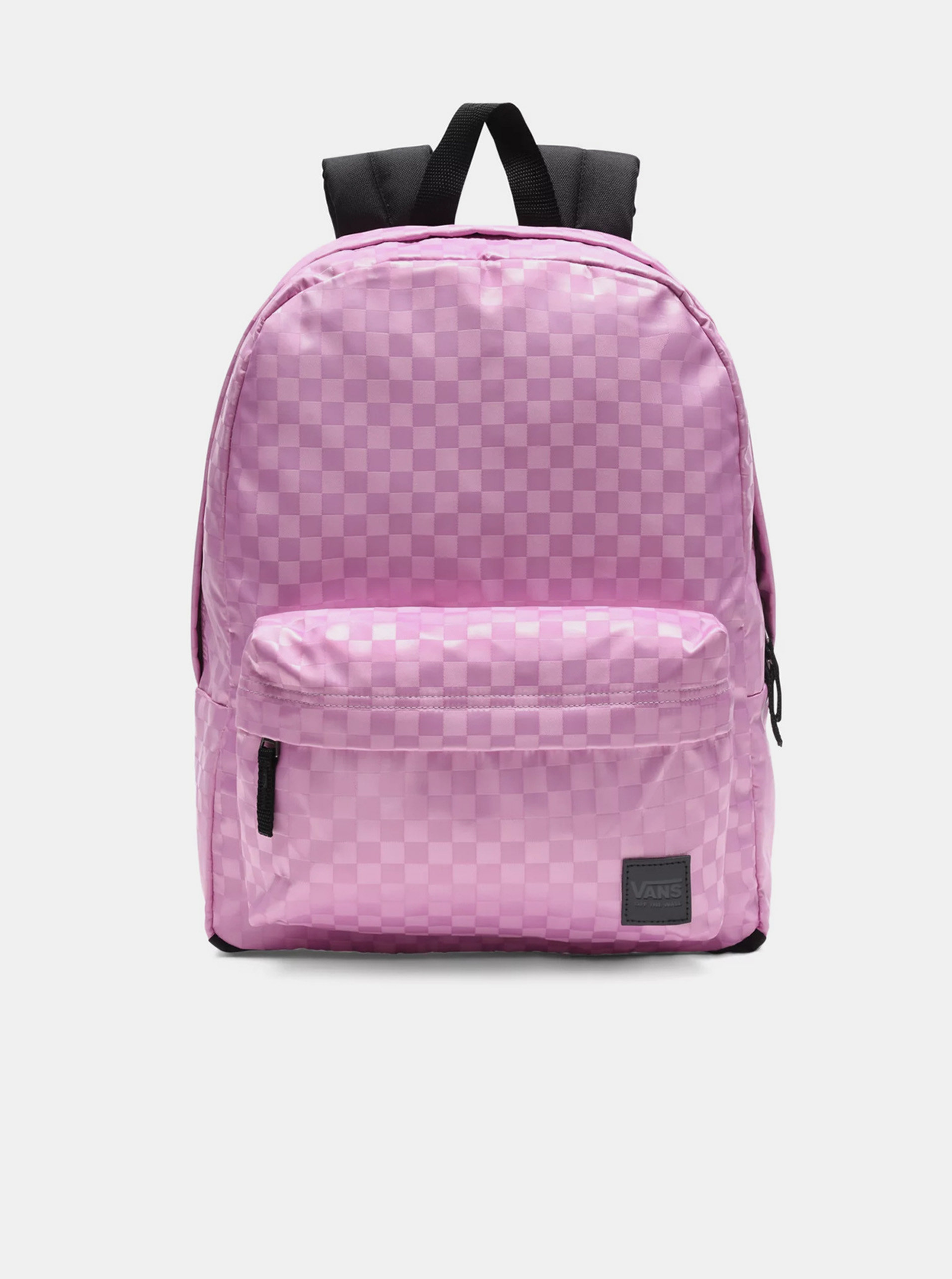 Fotografie Růžový dámský kostkovaný batoh VANS