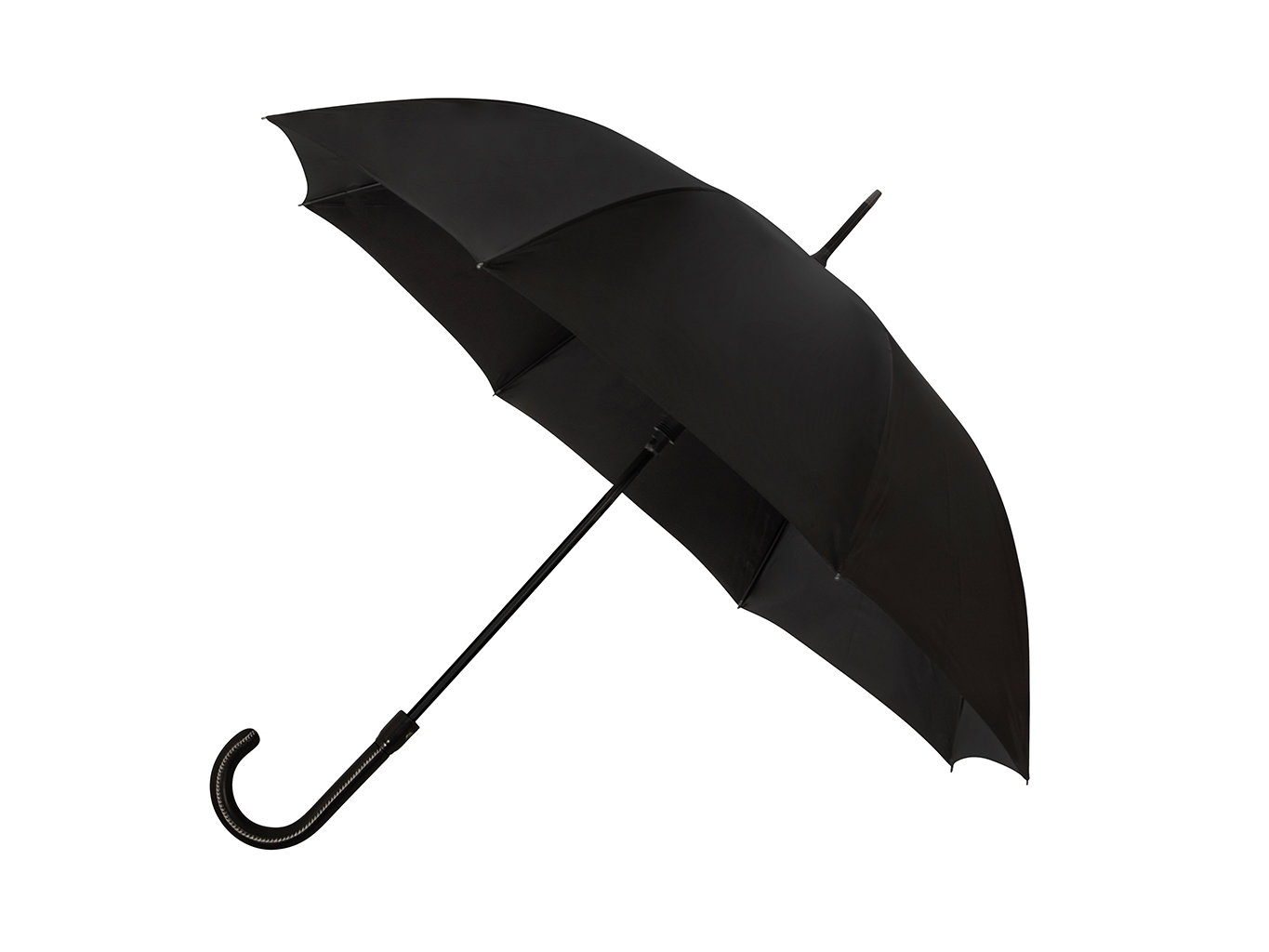 Fotografie Falcone De luxe Black jednobarevný holový deštník - Černá