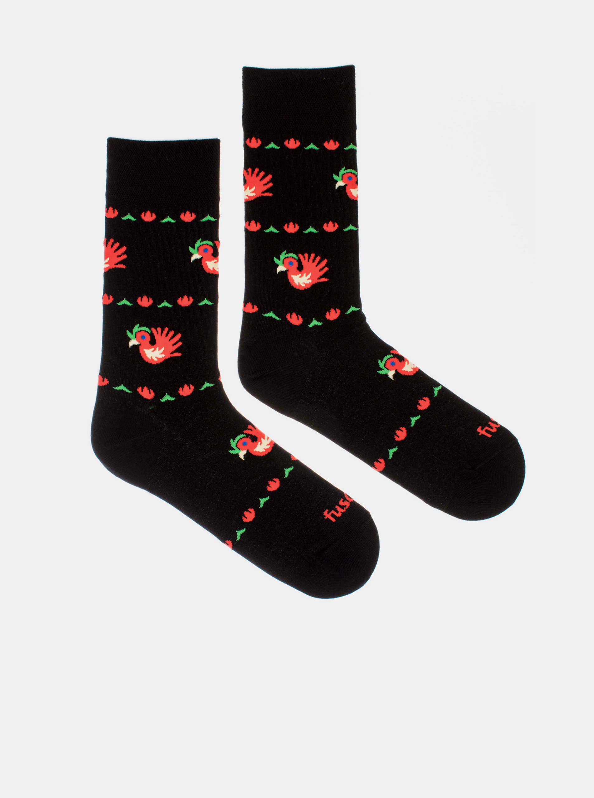 Fotografie Černé vzorované ponožky Fusakle Kohout